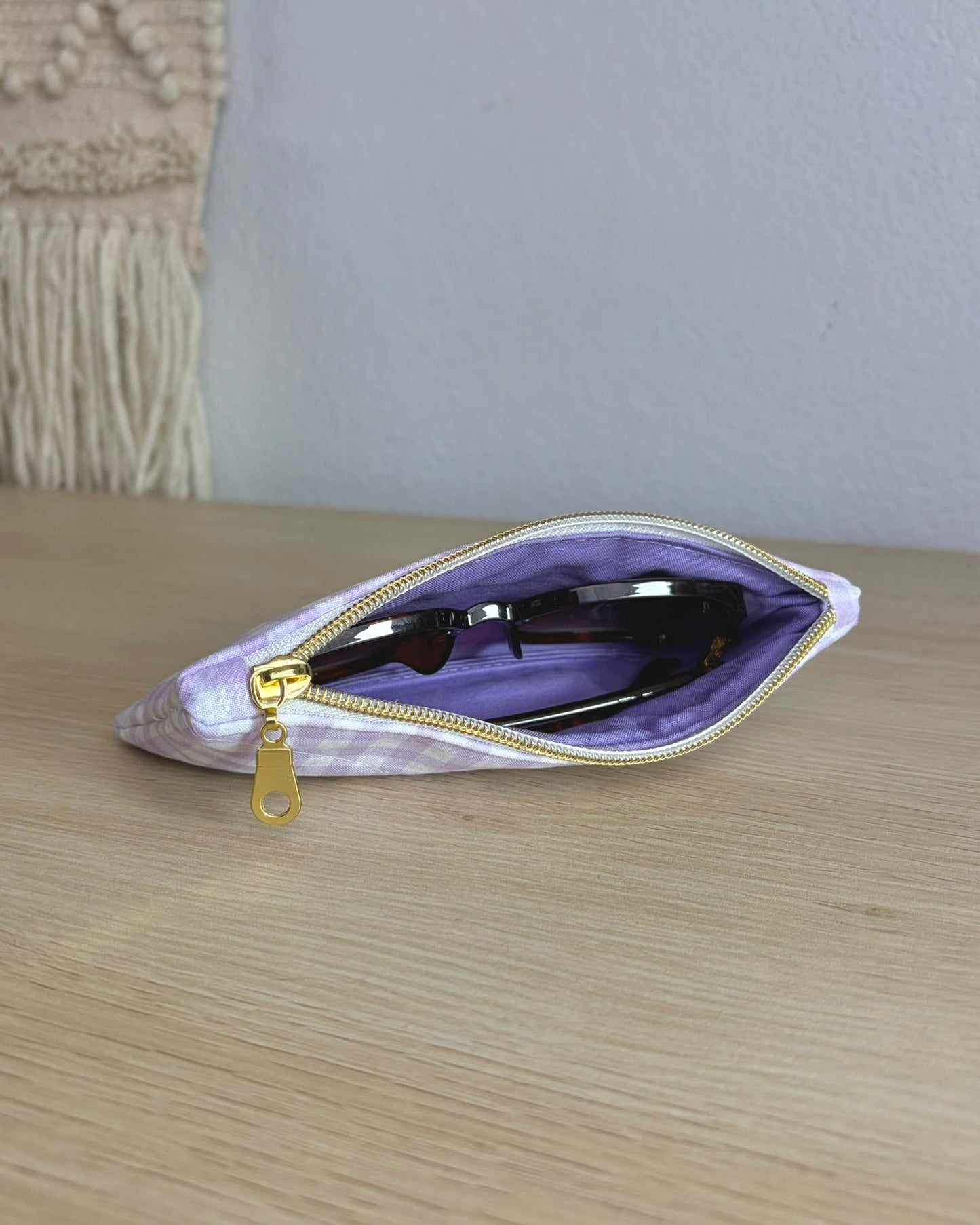 Quilted Sunglass Case with Microfiber Cloth