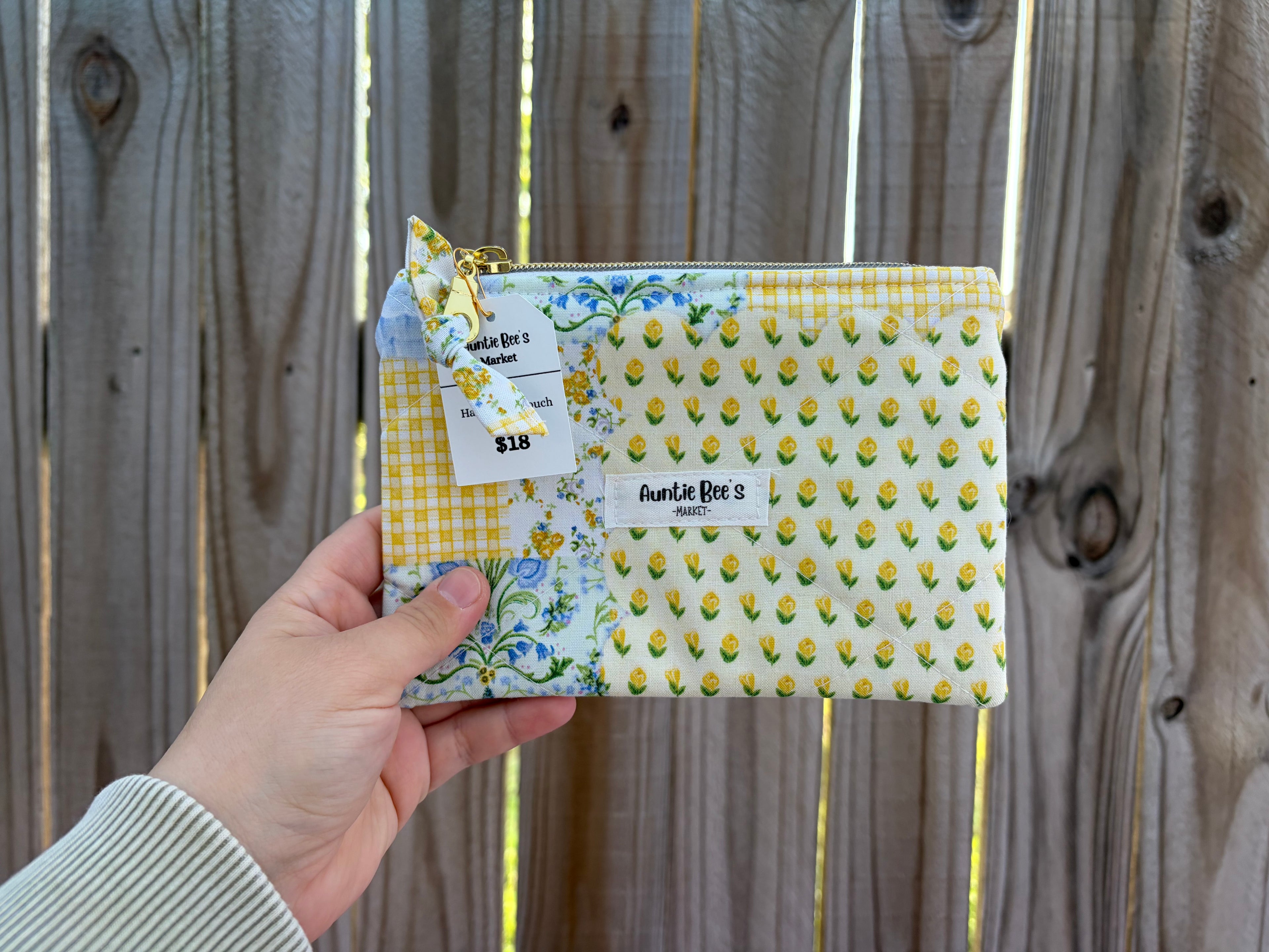 Handmade Quilted Zipper Pouch