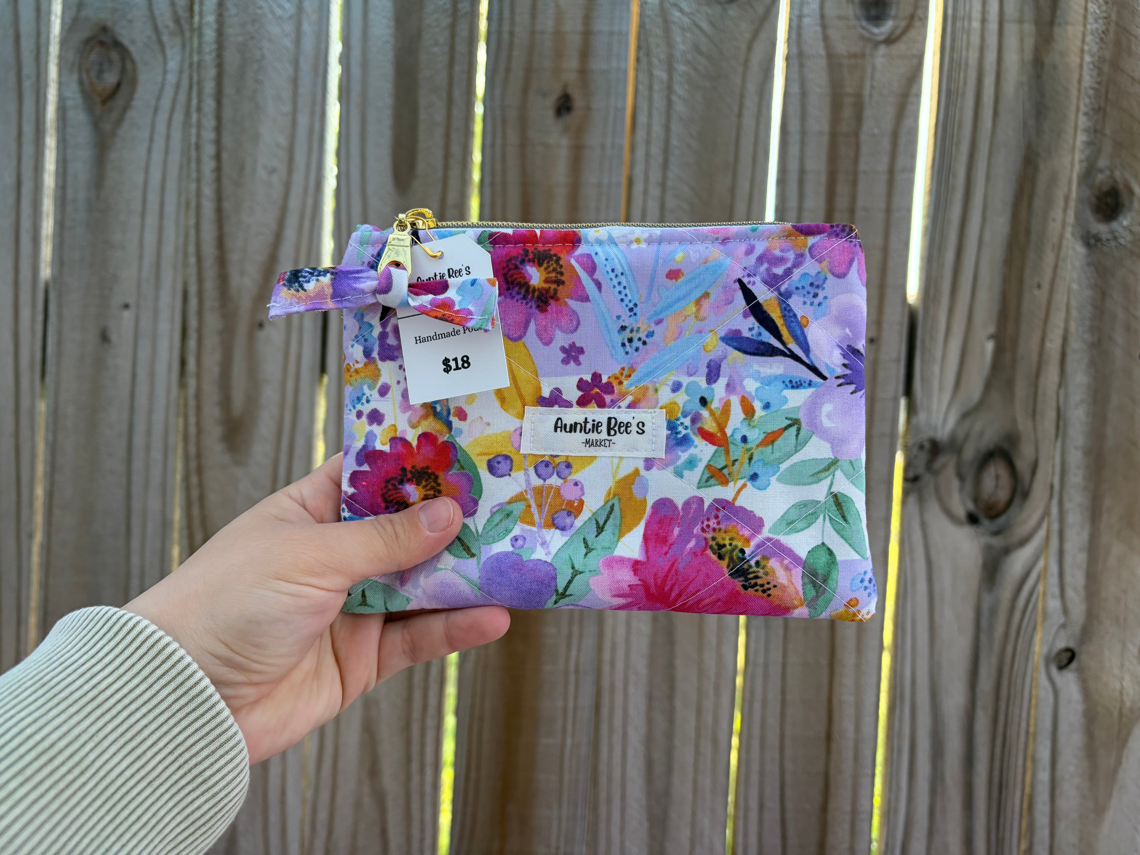 Handmade Quilted Zipper Pouch