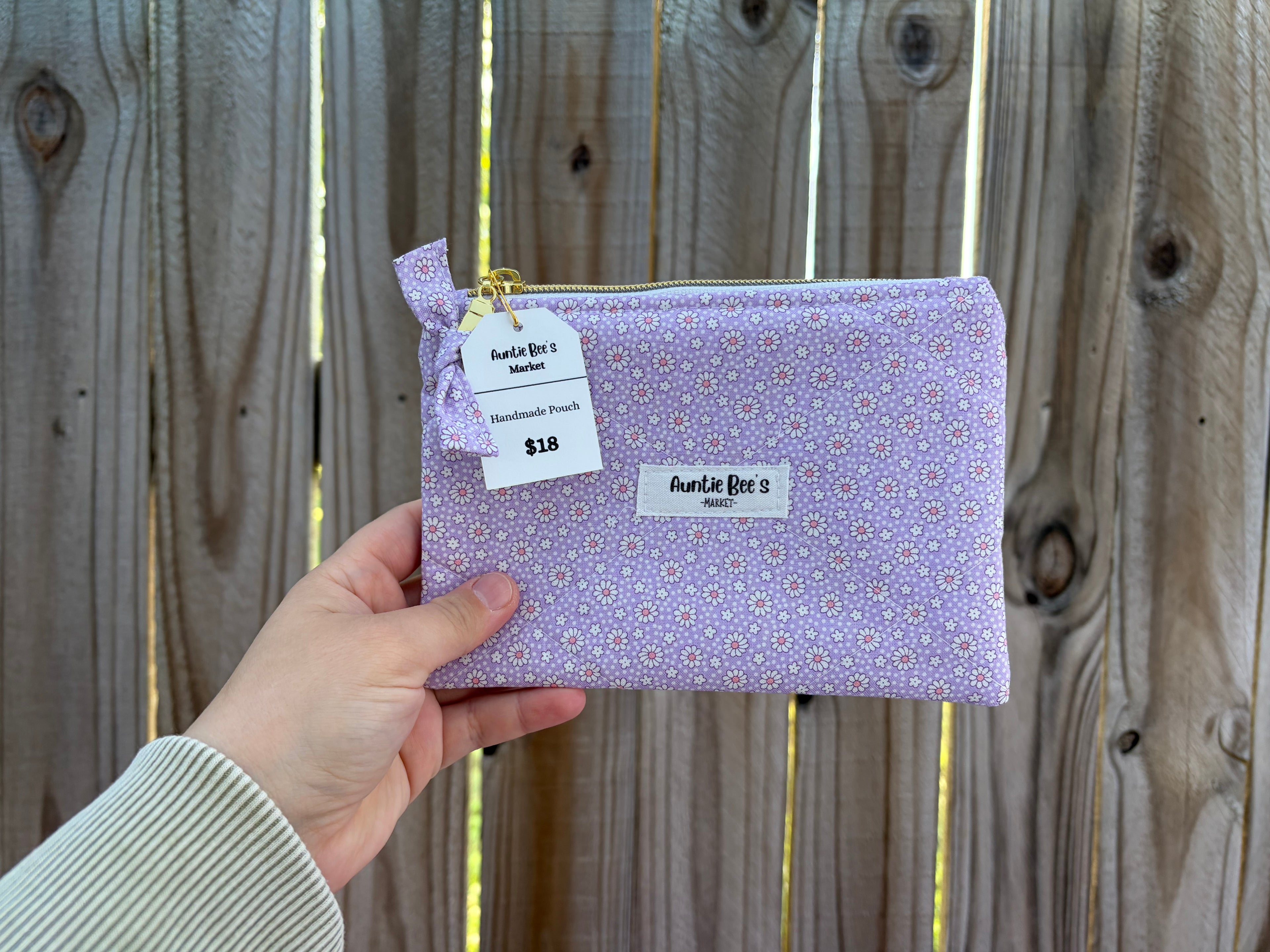 Handmade Quilted Zipper Pouch