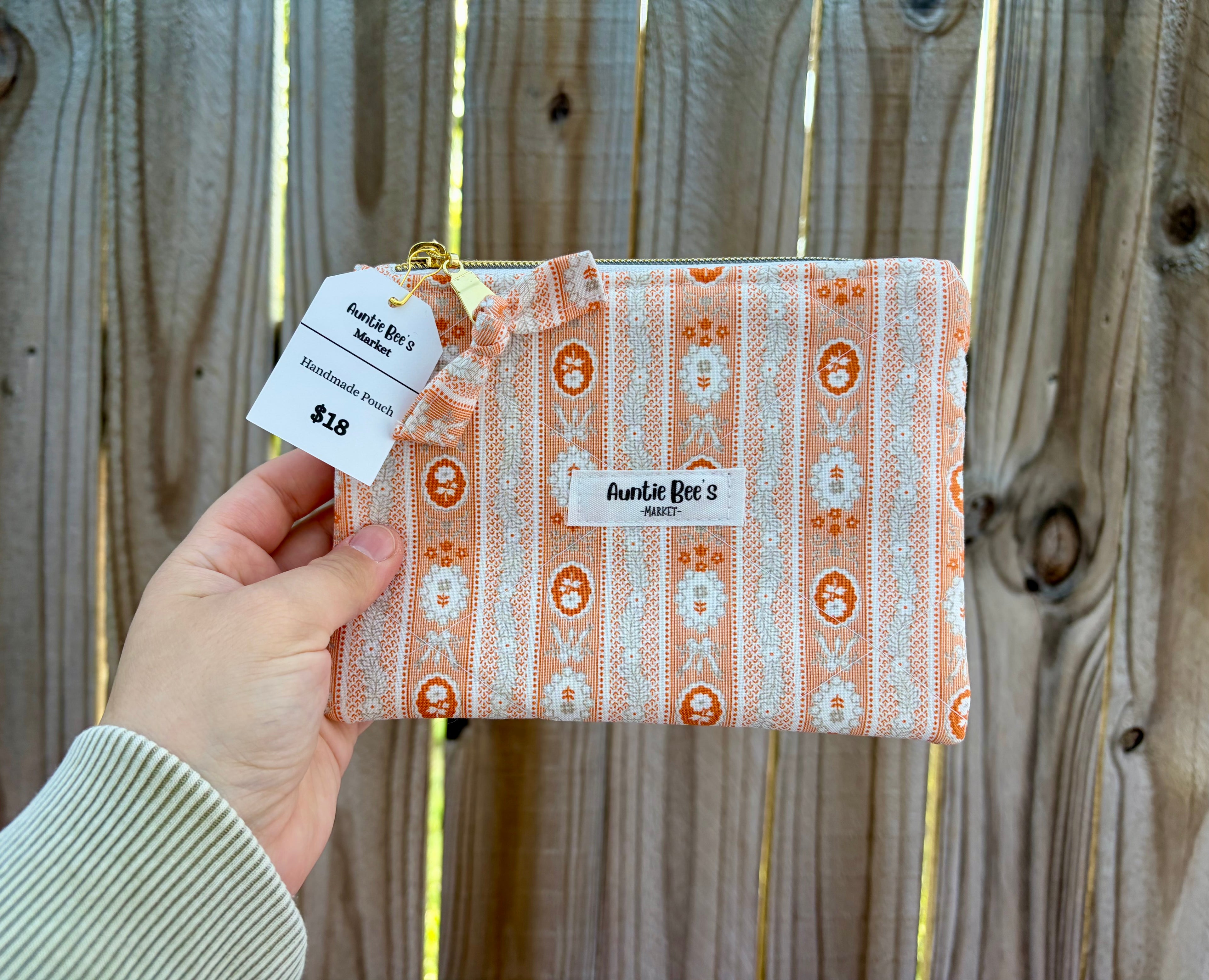 Handmade Quilted Zipper Pouch