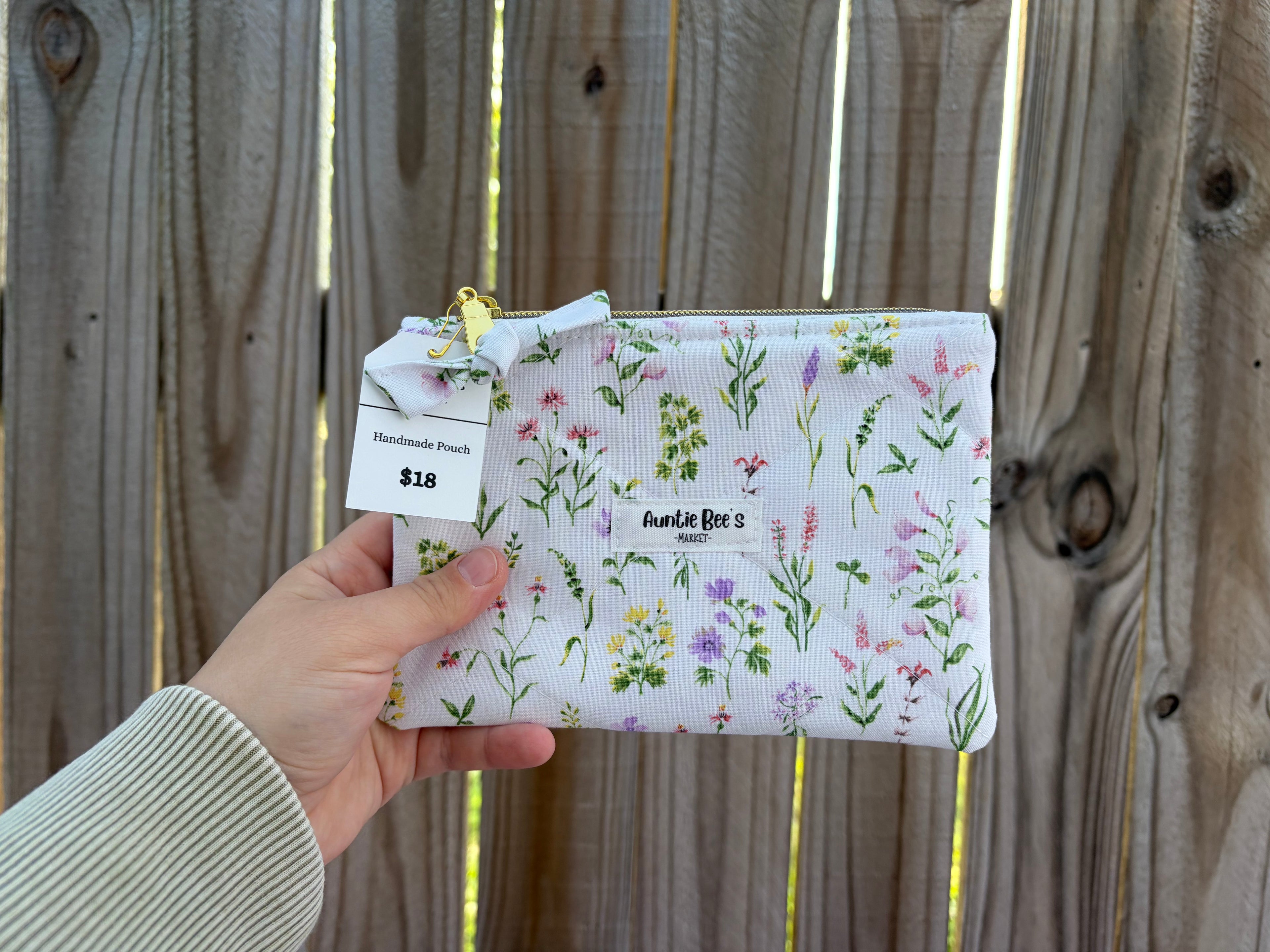 Handmade Quilted Zipper Pouch