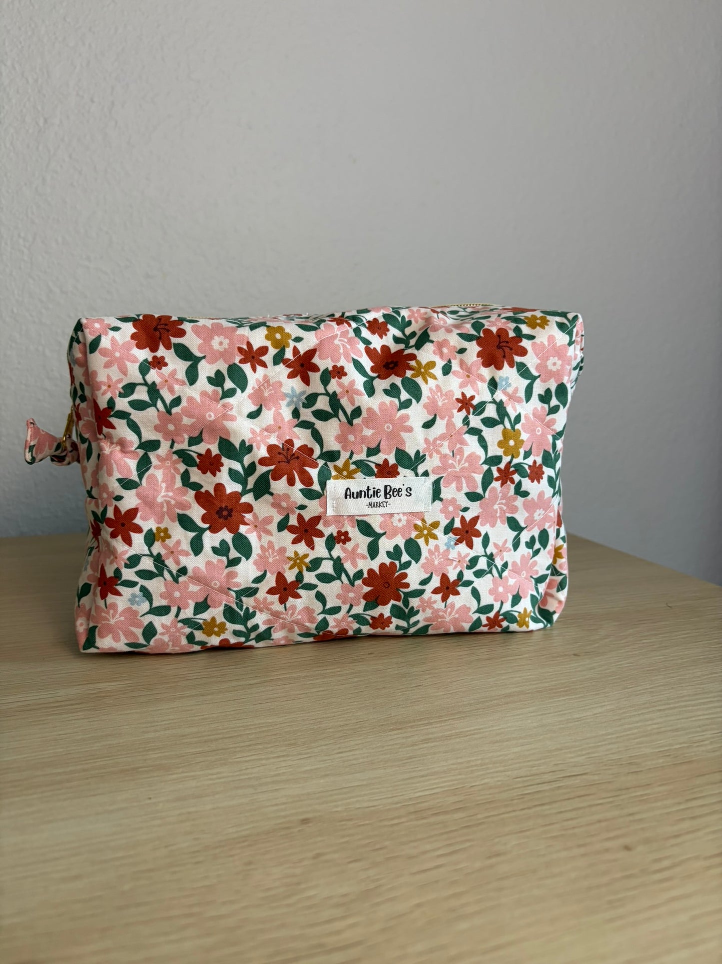 Handmade Quilted Makeup Box Pouch