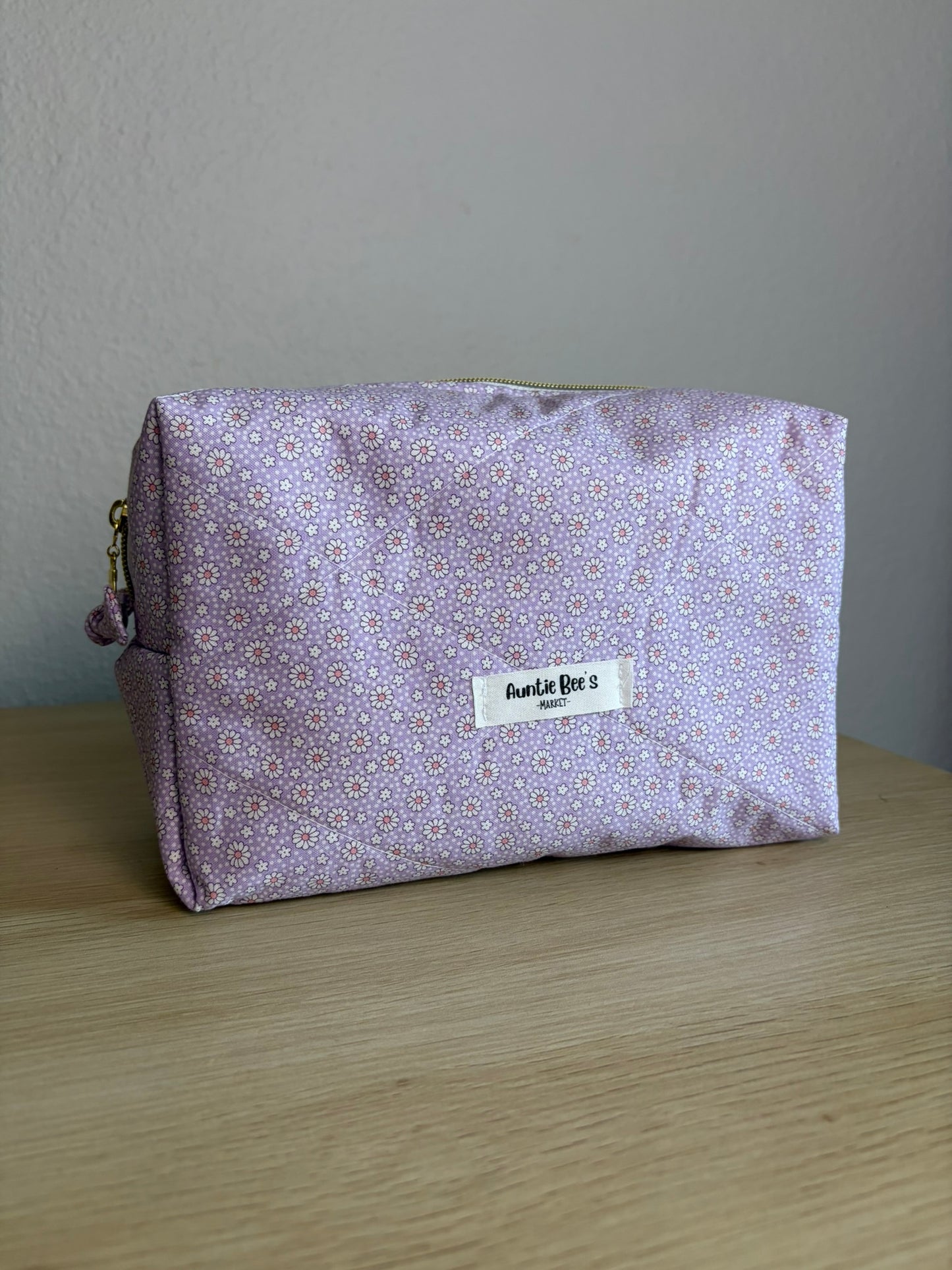 Handmade Quilted Makeup Box Pouch