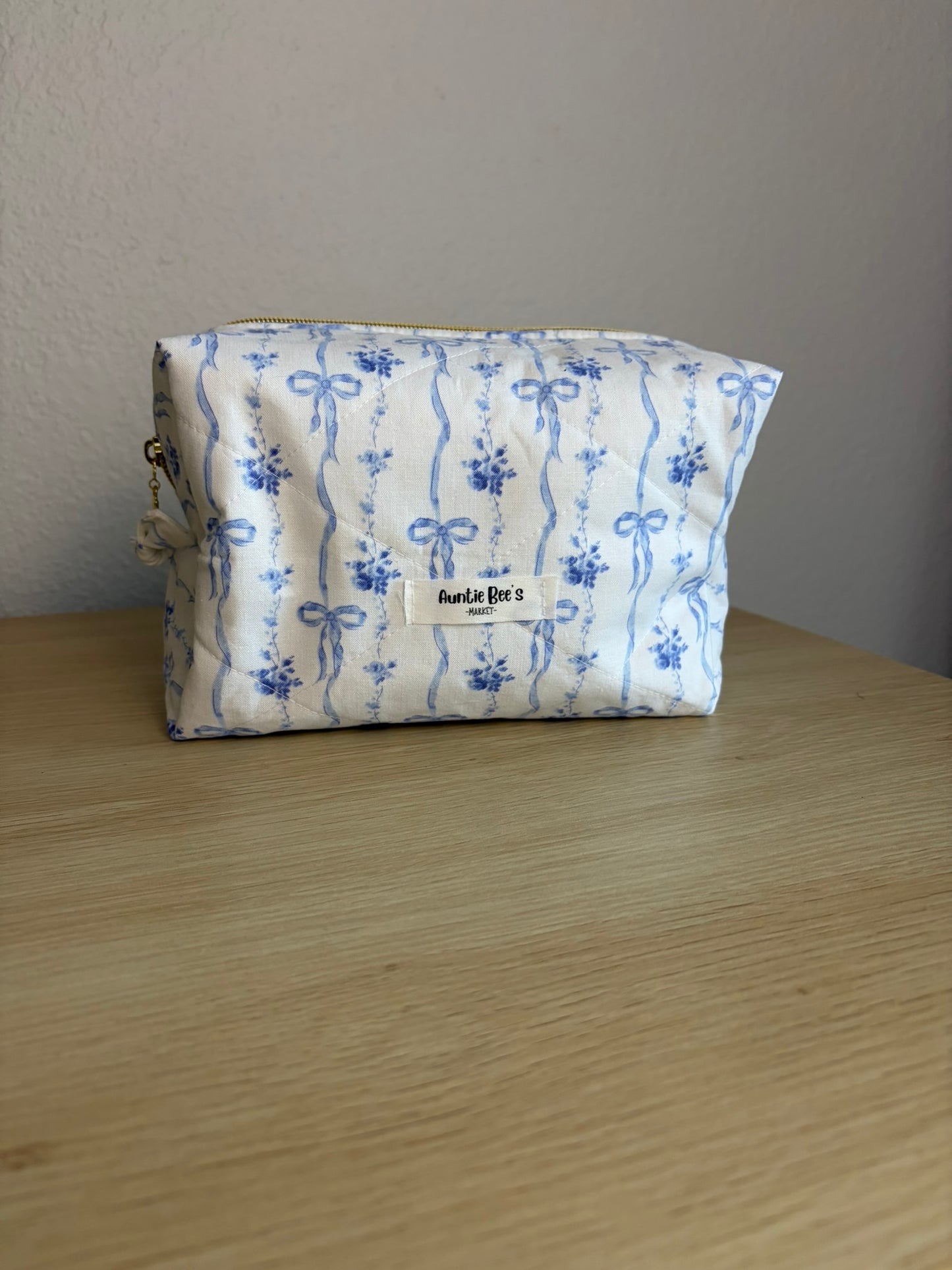 Handmade Quilted Makeup Box Pouch