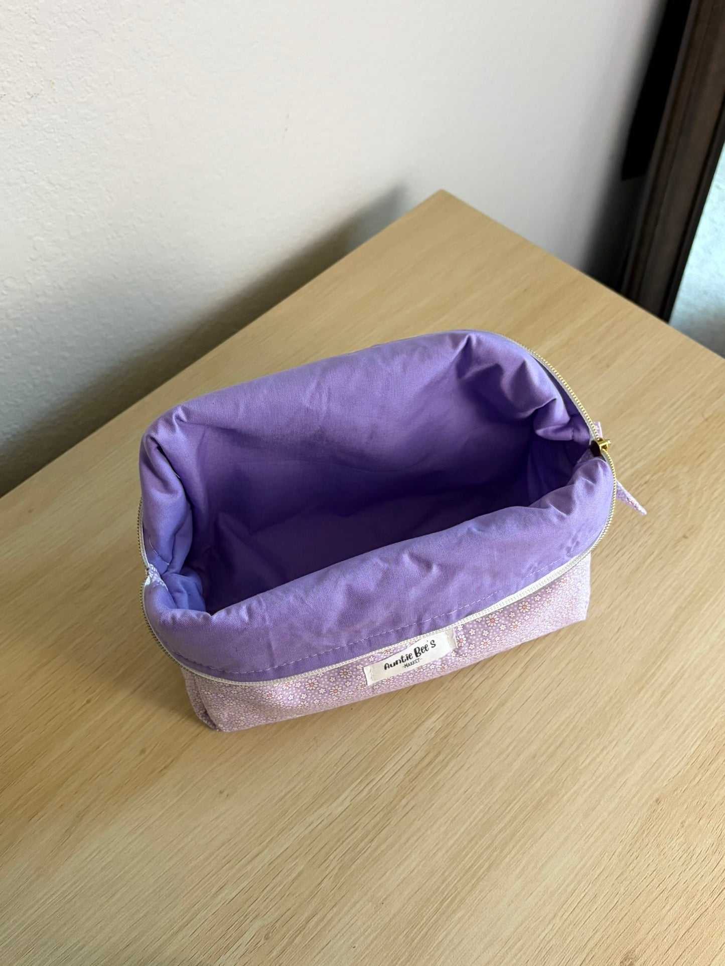 Handmade Quilted Makeup Box Pouch