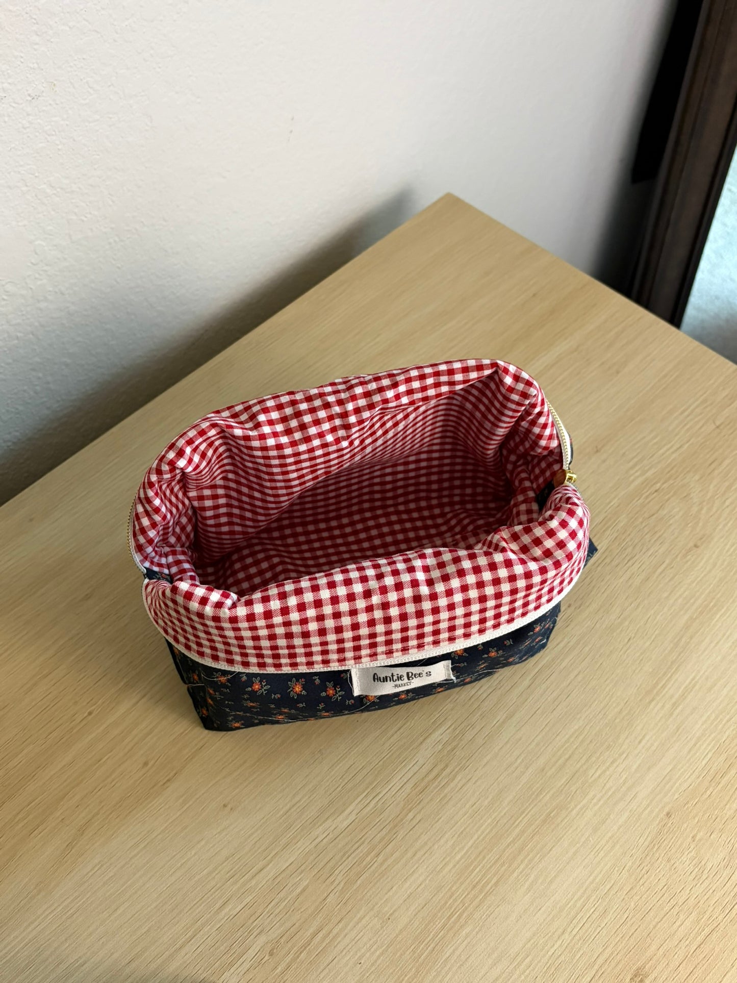 Handmade Quilted Makeup Box Pouch