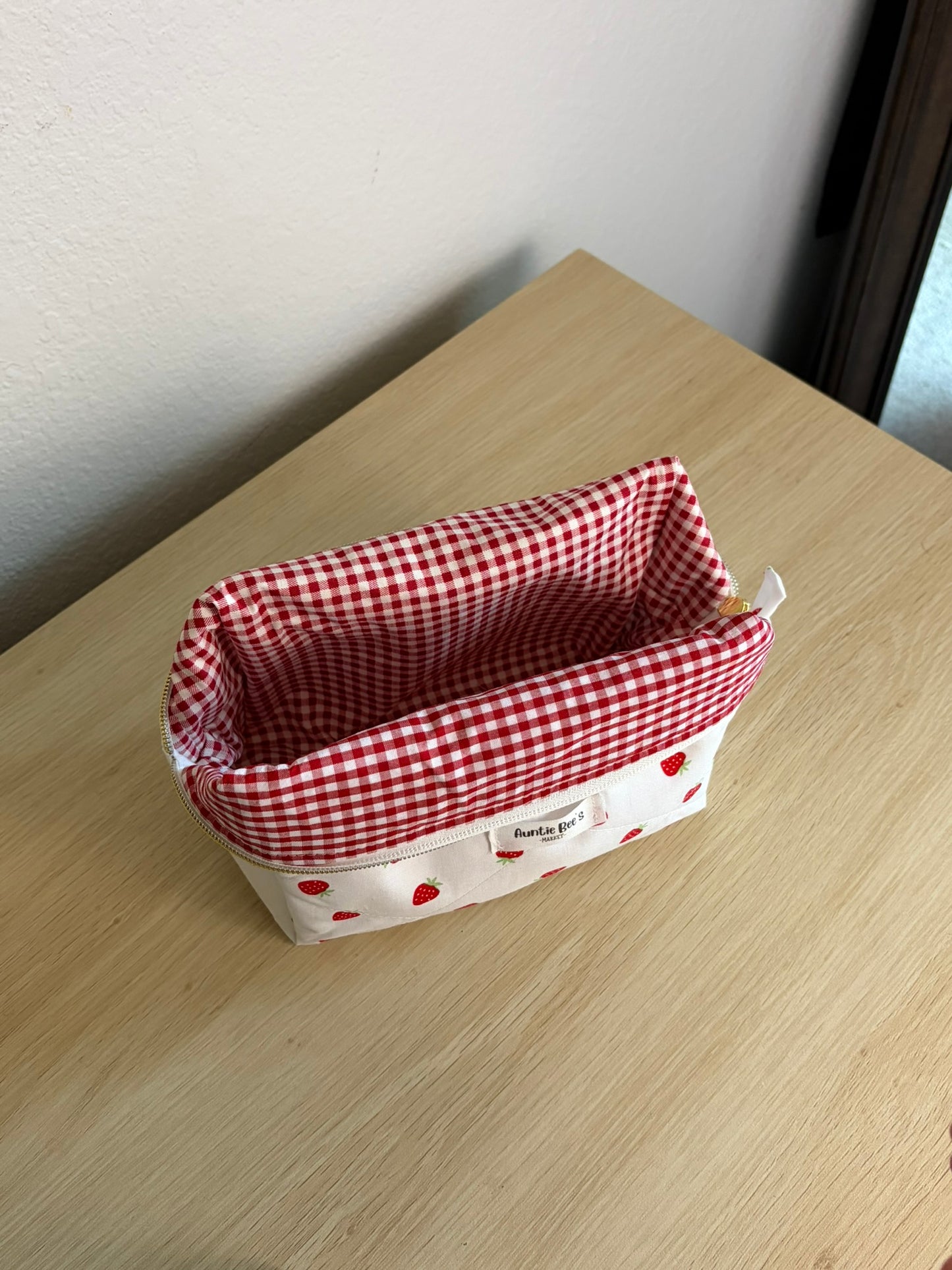 Handmade Quilted Makeup Box Pouch