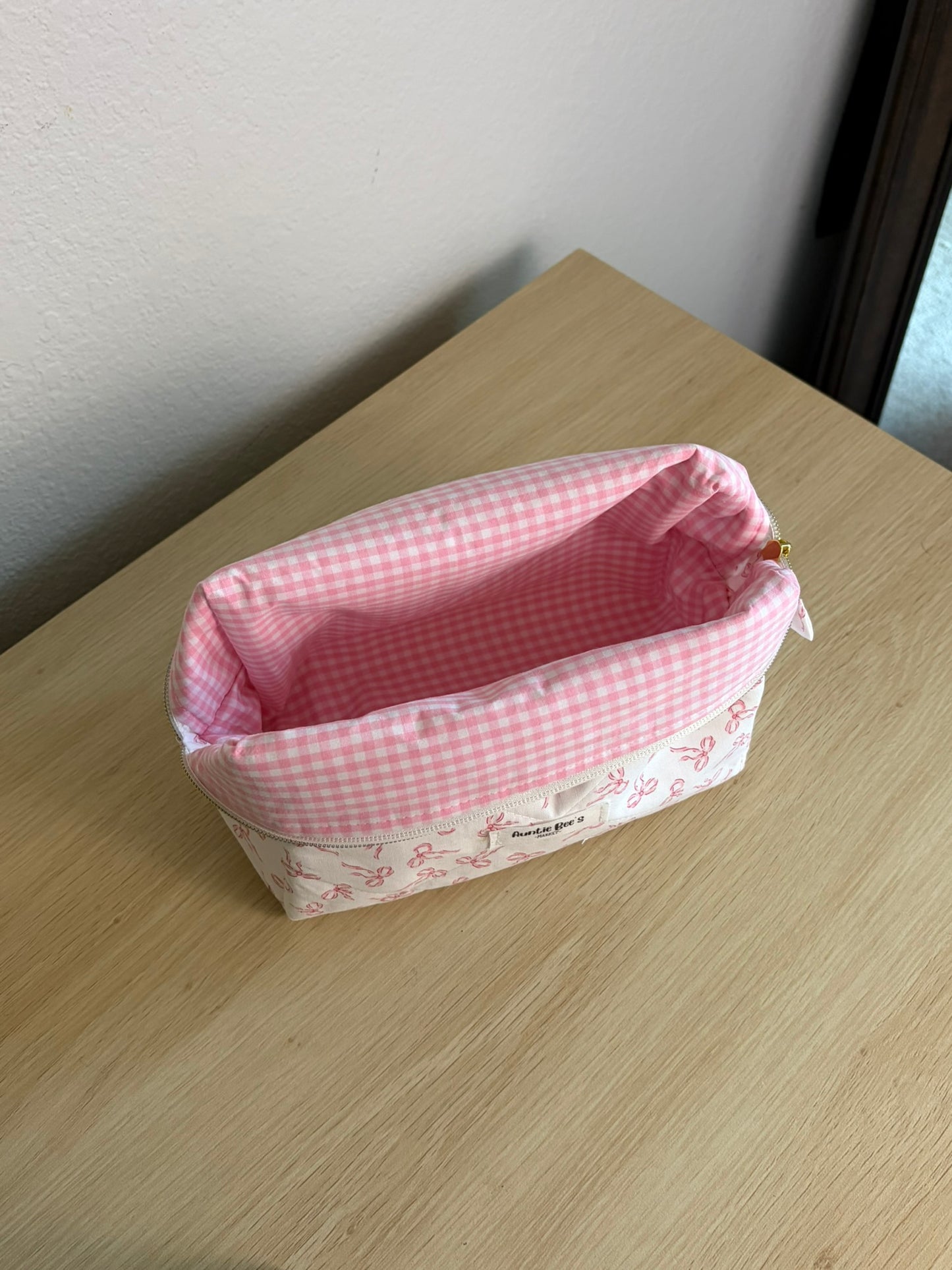 Handmade Quilted Makeup Box Pouch