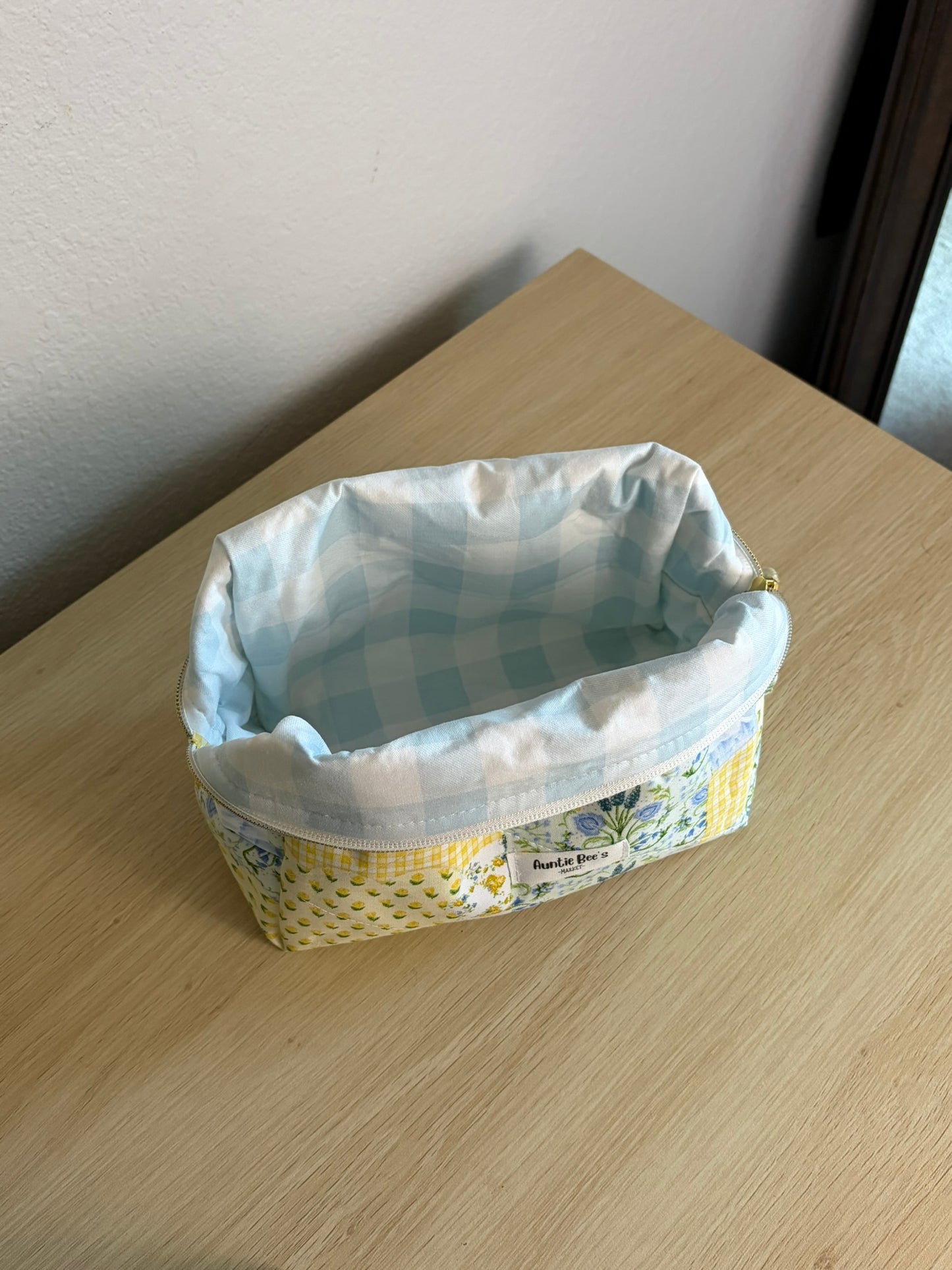 Handmade Quilted Makeup Box Pouch