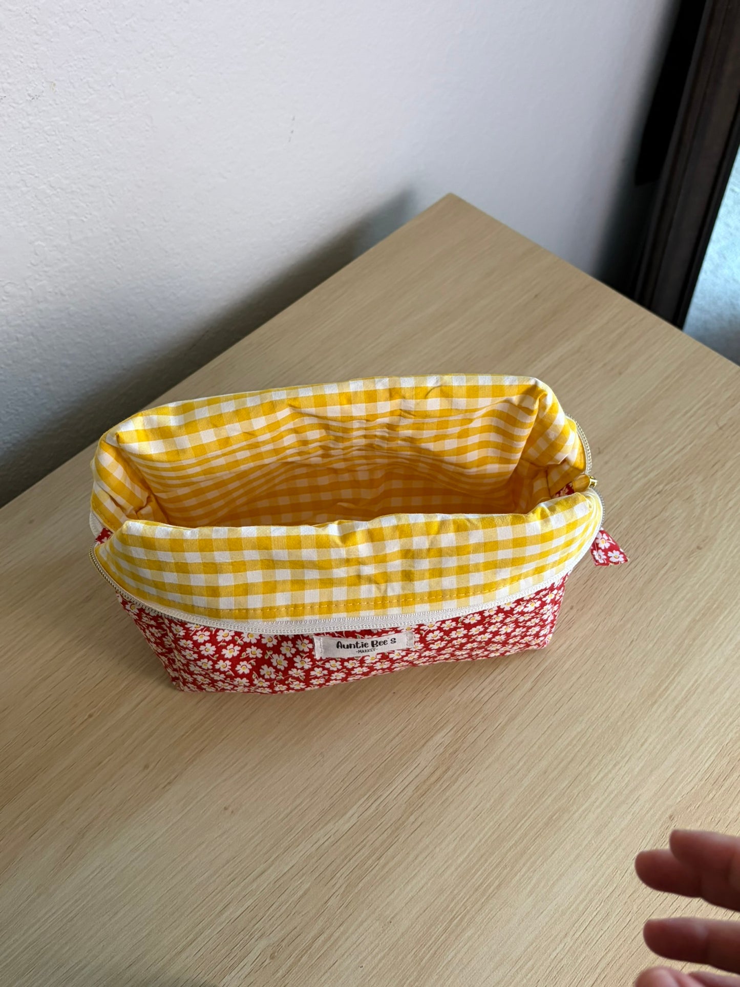 Handmade Quilted Makeup Box Pouch