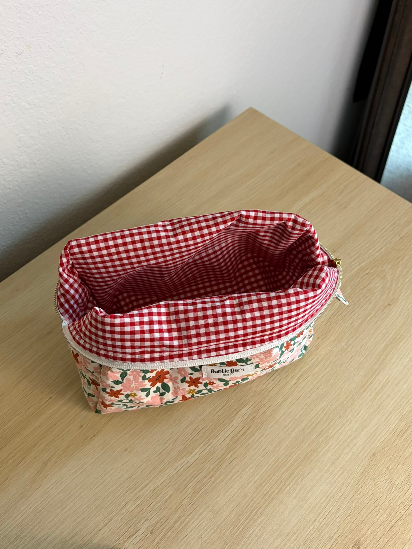 Handmade Quilted Makeup Box Pouch
