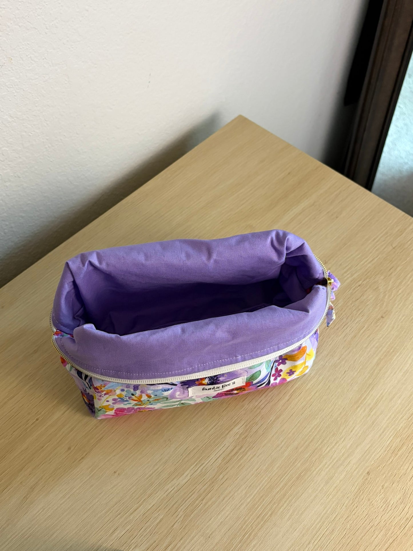 Handmade Quilted Makeup Box Pouch