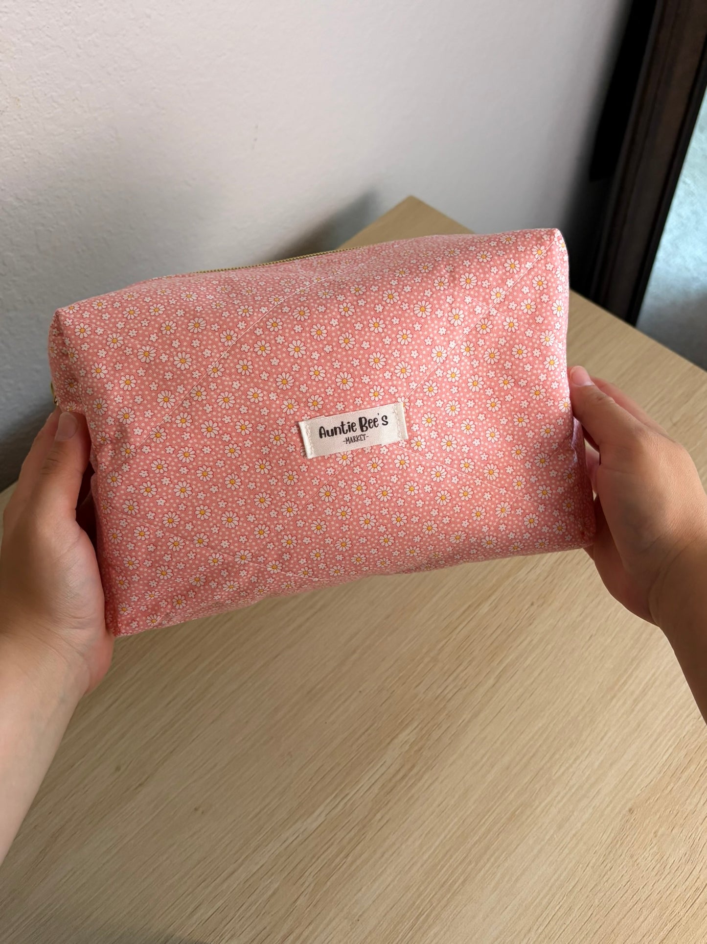 Handmade Quilted Makeup Box Pouch