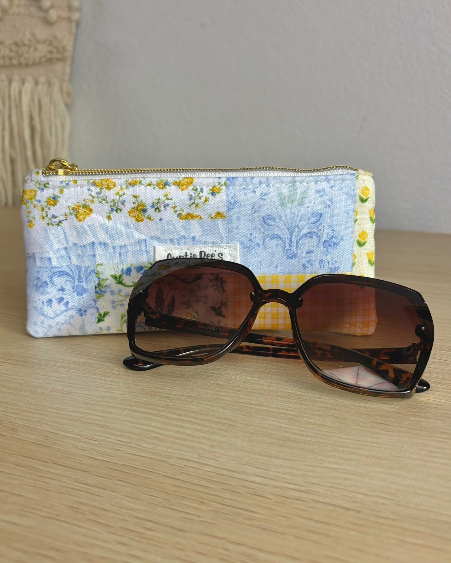 Quilted Sunglass Case with Microfiber Cloth