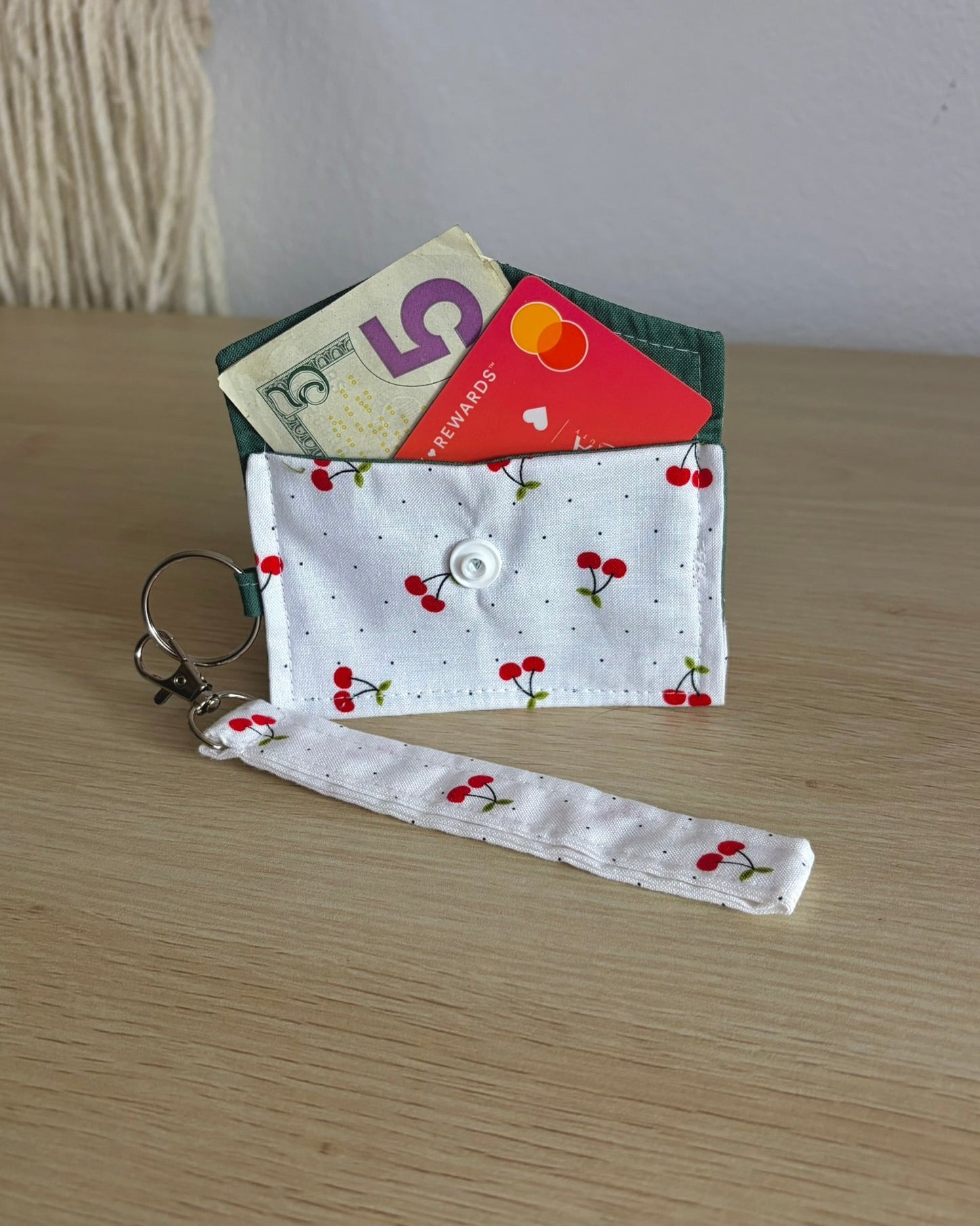 Fabric Keychain Wristlet Set - Handmade Key Fob Holder Accessories