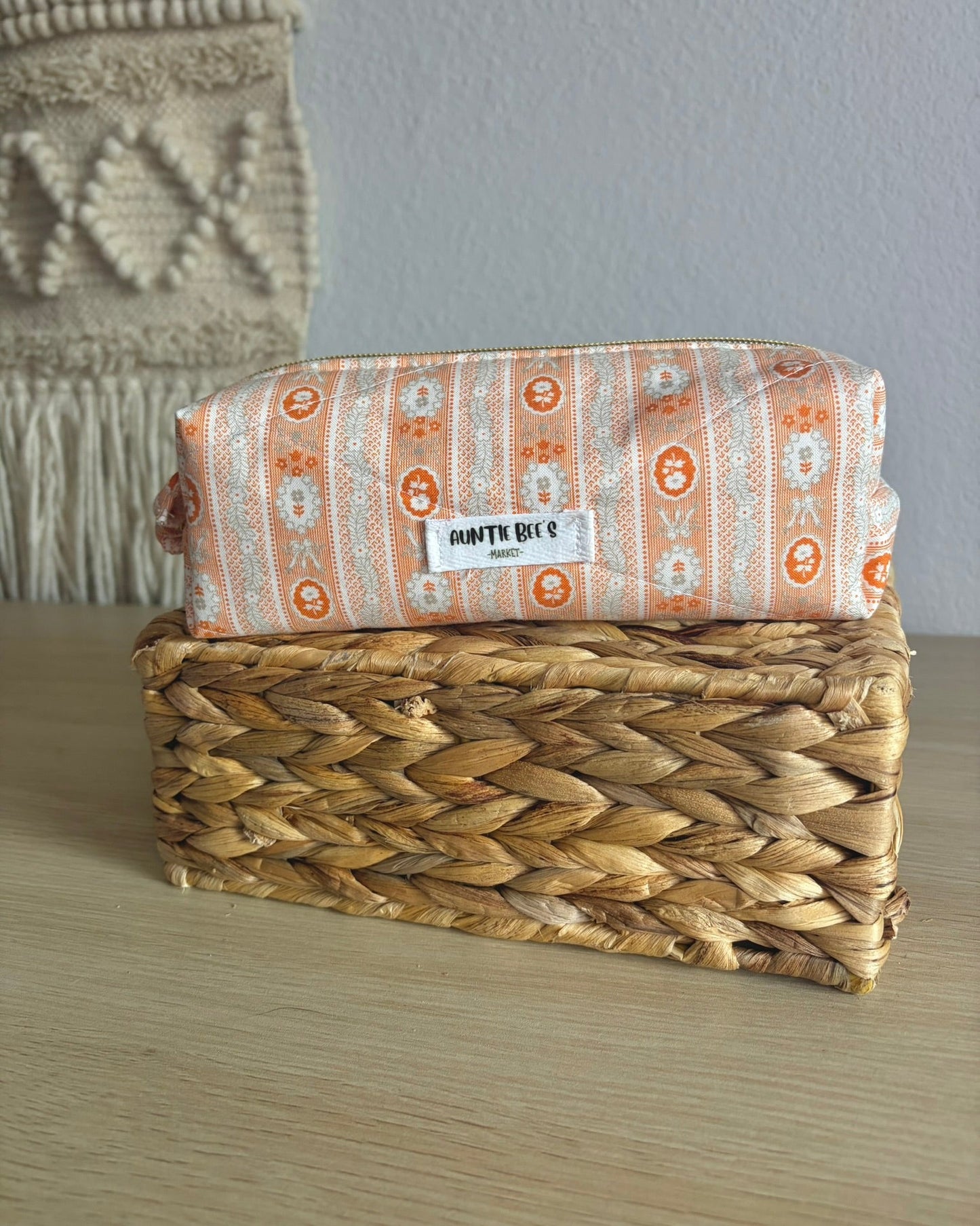 Orange Pencil Pouch | Makeup Brush Pouch