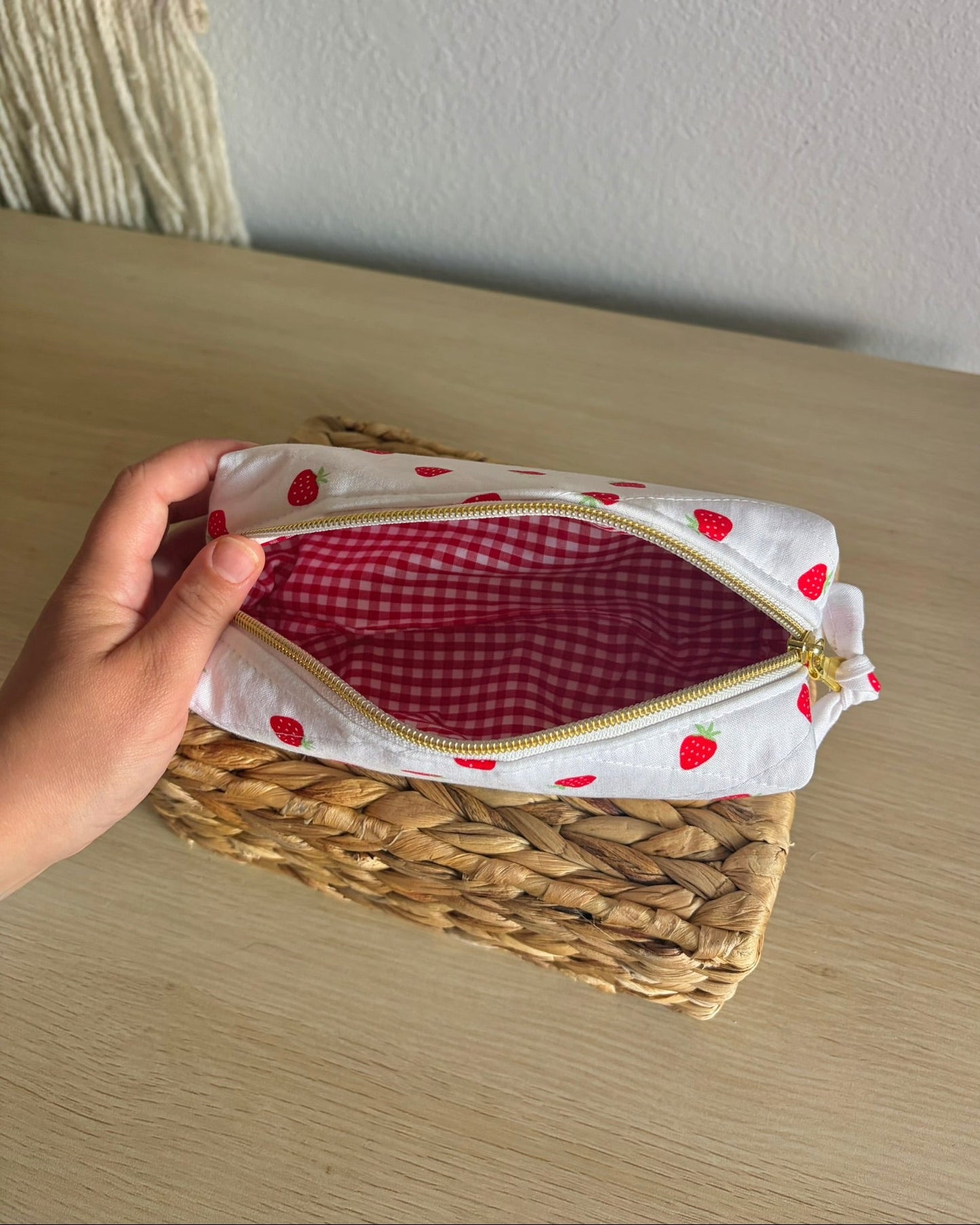 Cherry Pencil Pouch | Makeup Brush Pouch