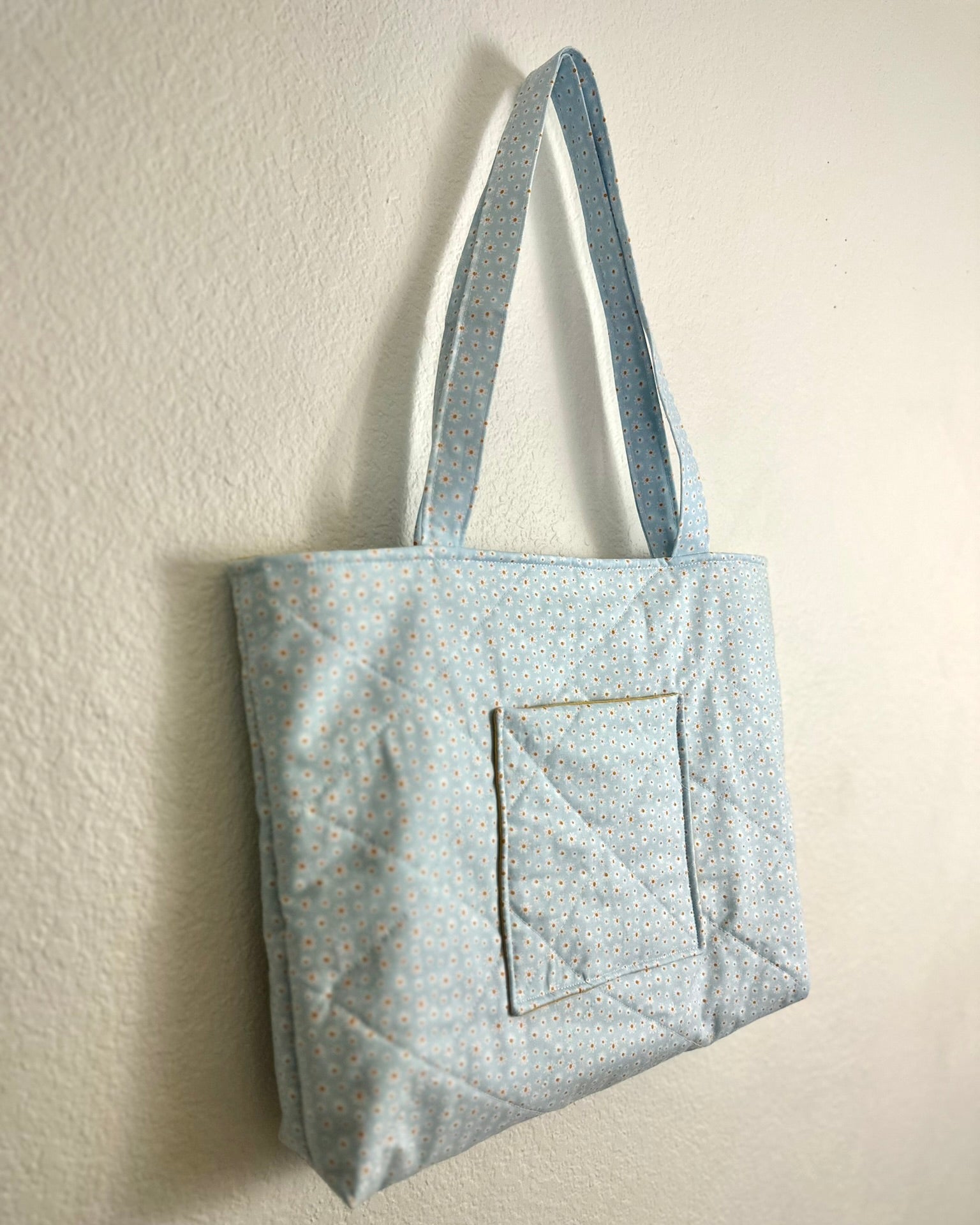 Quilted Tote Bag Handmade | Cottagecore Shoulder Bag | Everyday Carry