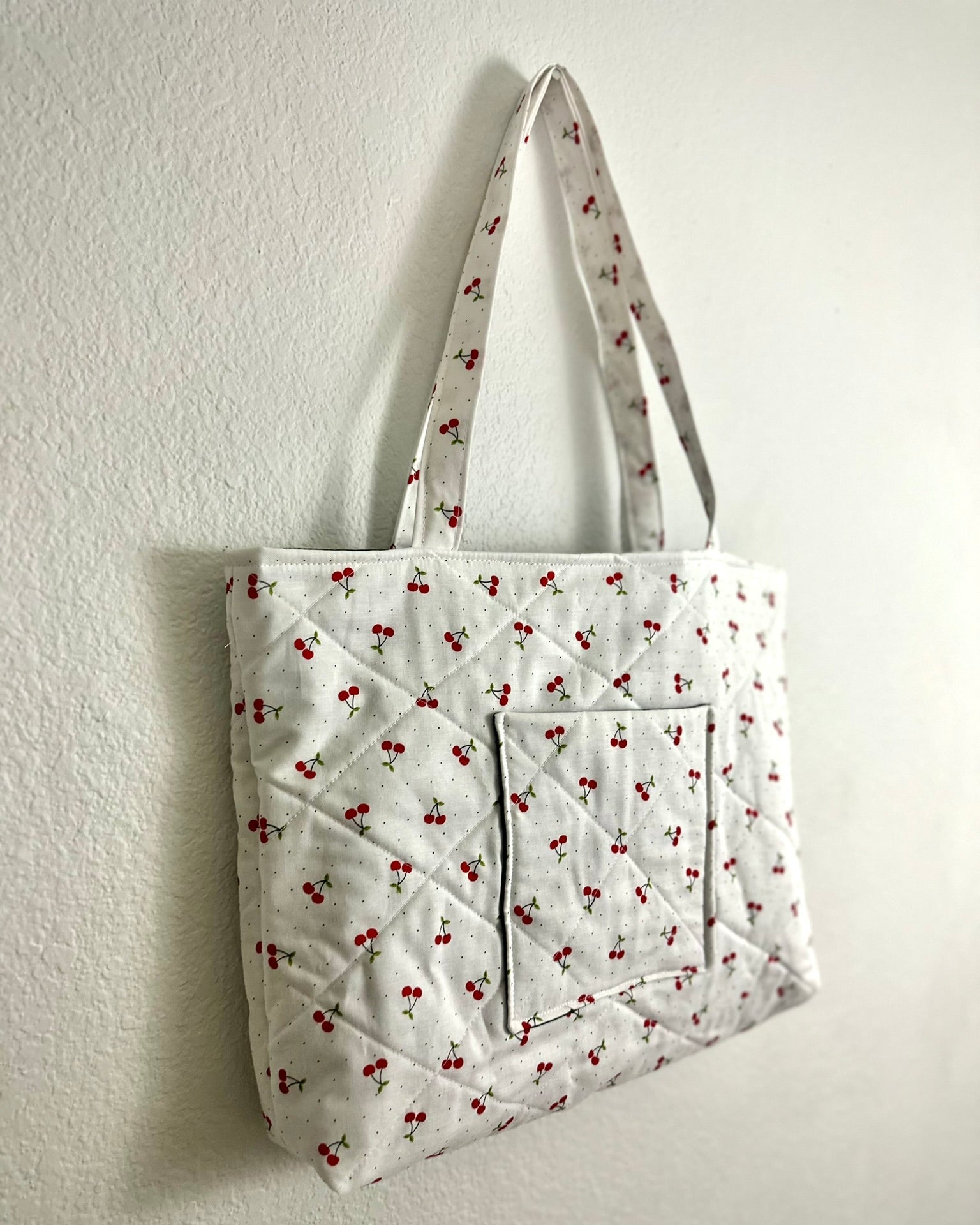 Quilted Tote Bag Handmade | Cottagecore Shoulder Bag | Everyday Carry