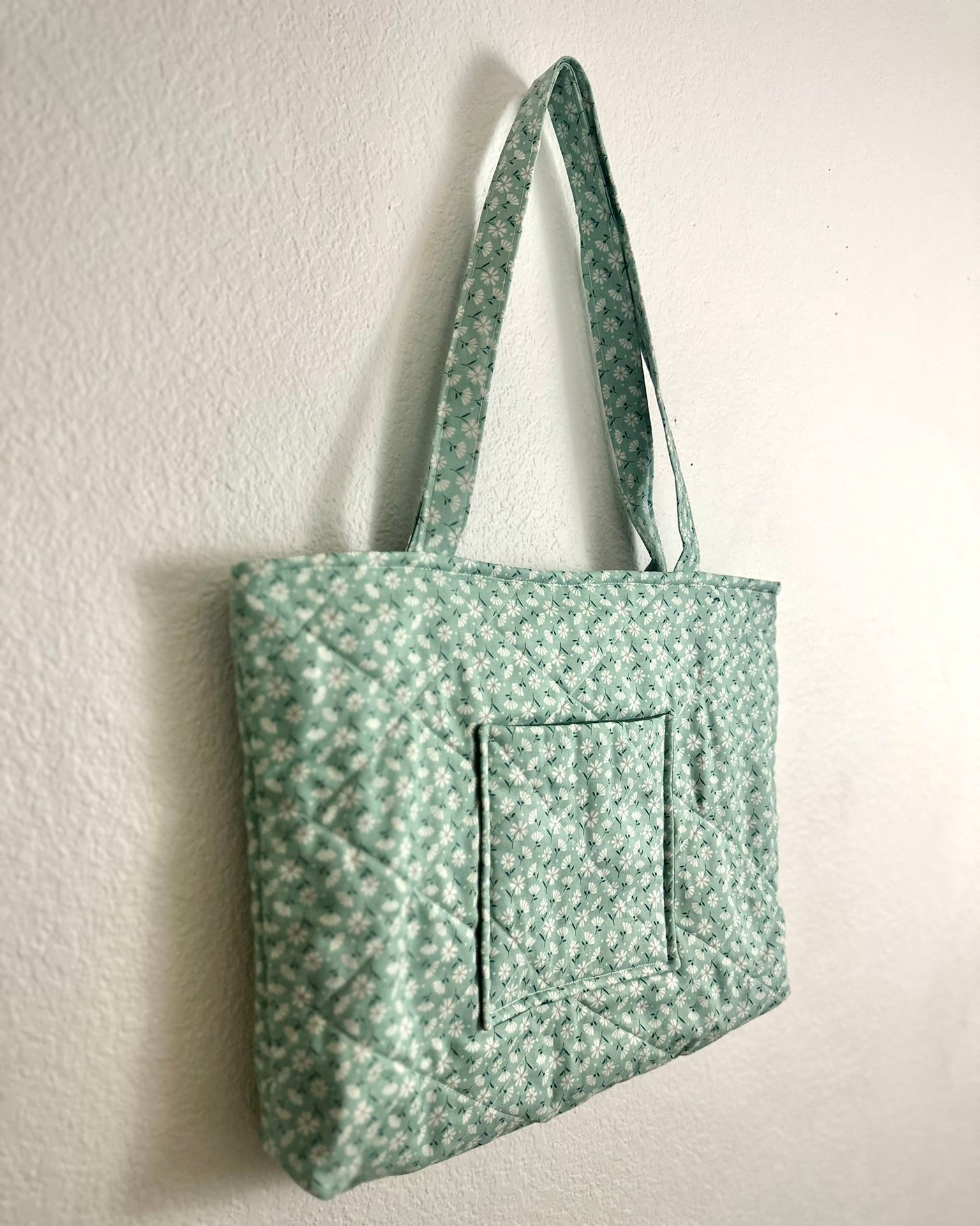 Quilted Tote Bag Handmade | Cottagecore Shoulder Bag | Everyday Carry