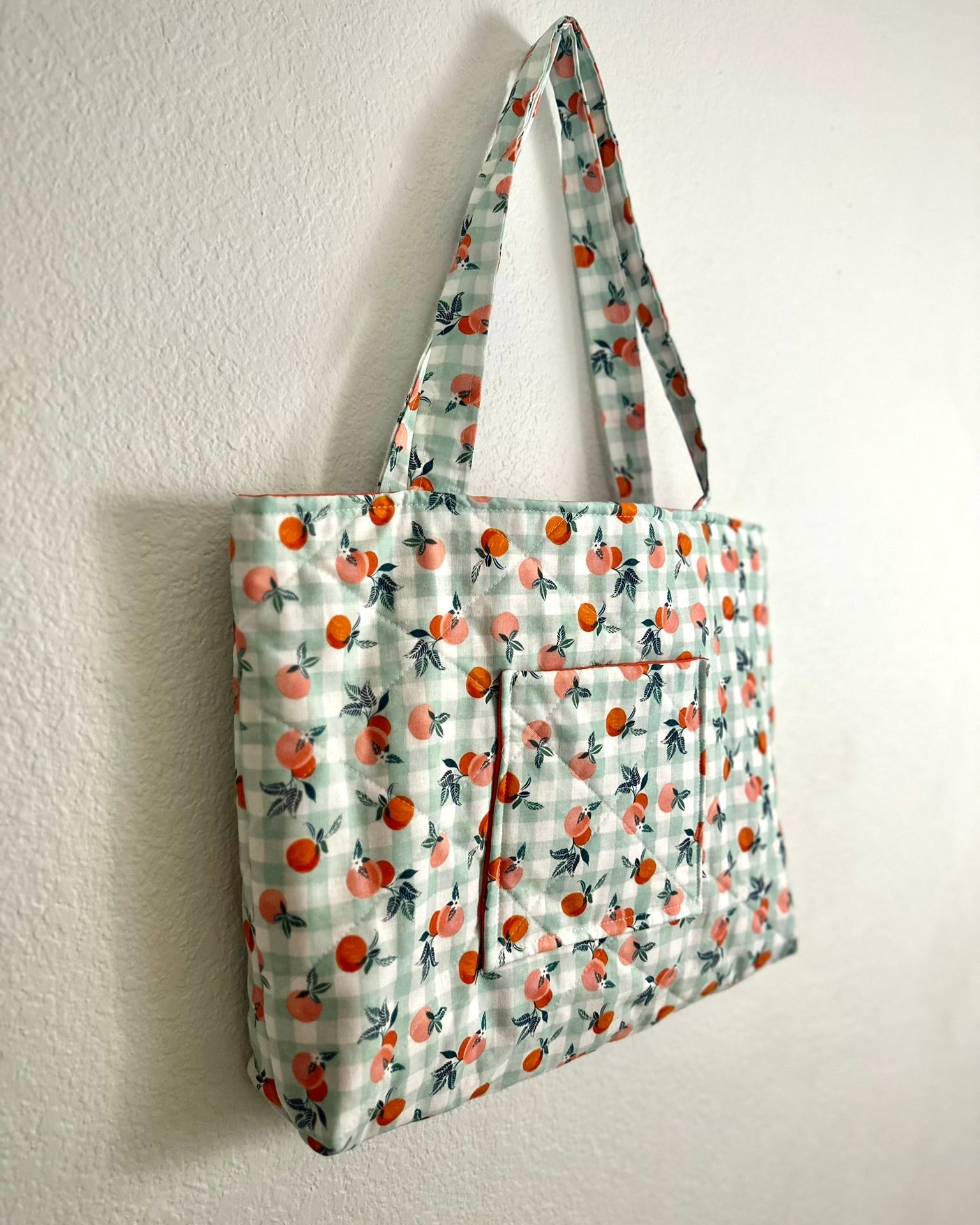 Quilted Tote Bag Handmade | Cottagecore Shoulder Bag | Everyday Carry