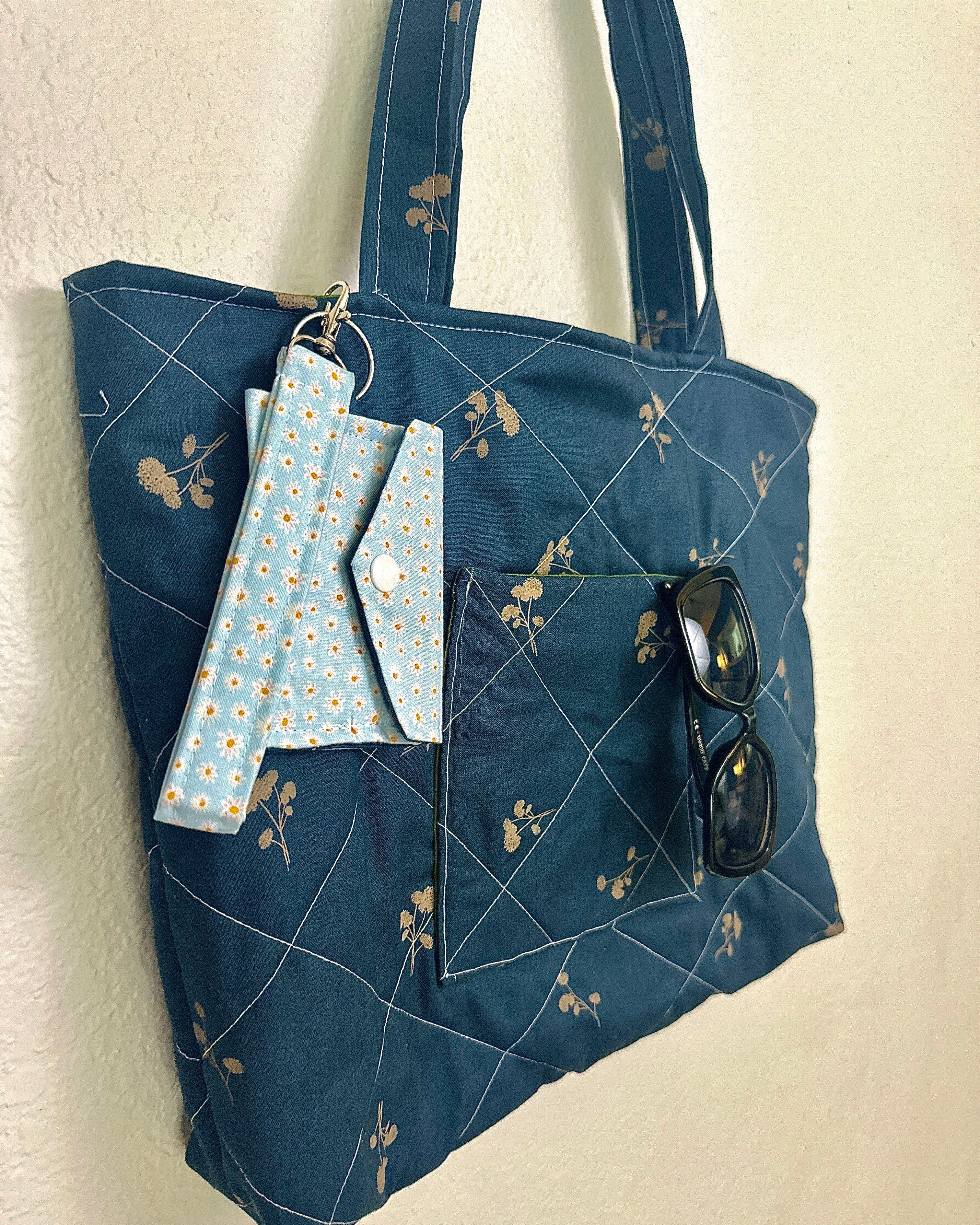 Quilted Tote Bag Handmade | Cottagecore Shoulder Bag | Everyday Carry