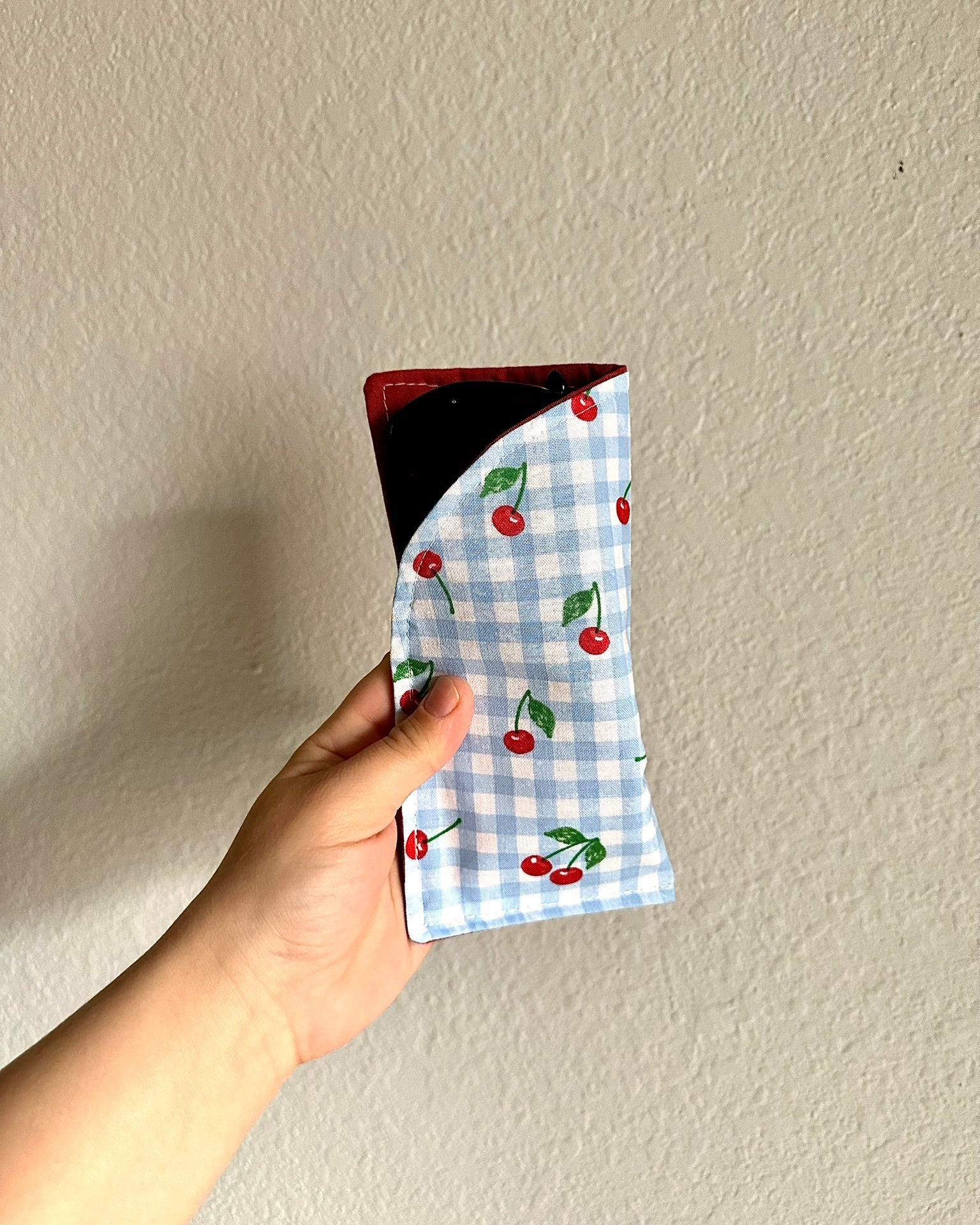 Handmade Sunglasses Case- Soft Cotton Eyeglass Pouch