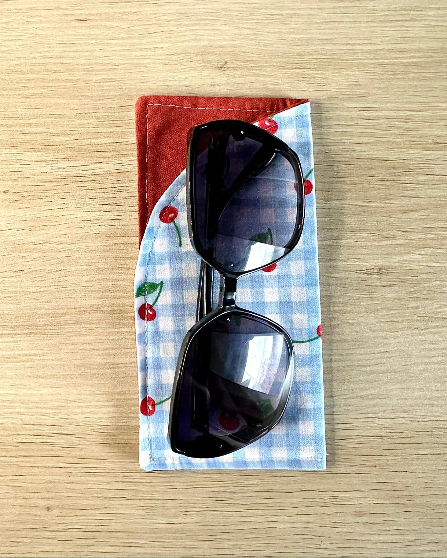 Handmade Sunglasses Case- Soft Cotton Eyeglass Pouch