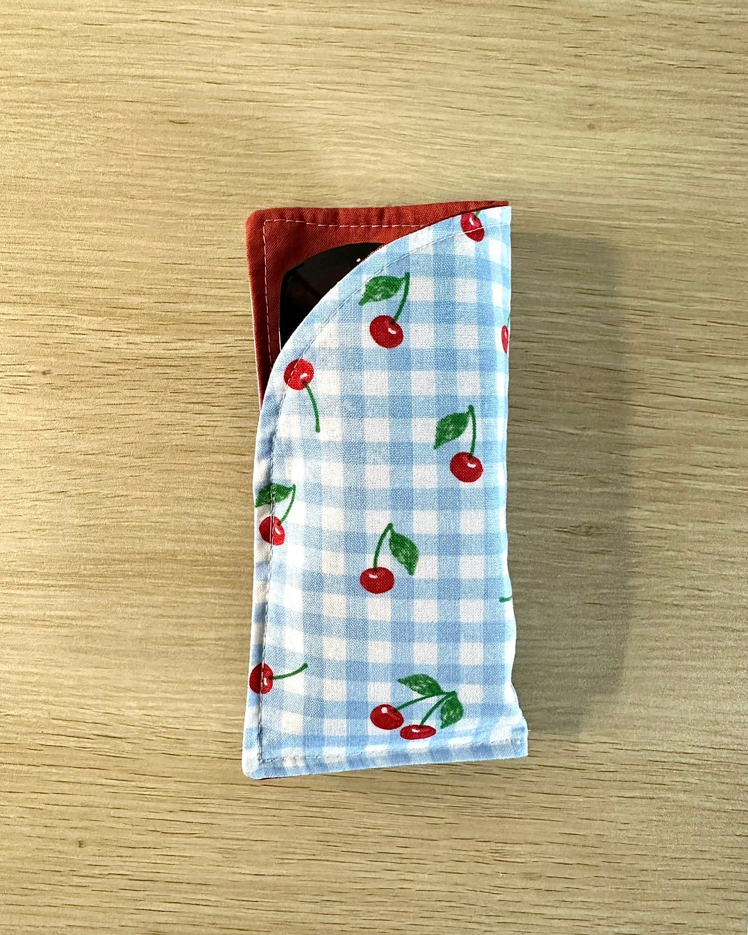 Handmade Sunglasses Case- Soft Cotton Eyeglass Pouch