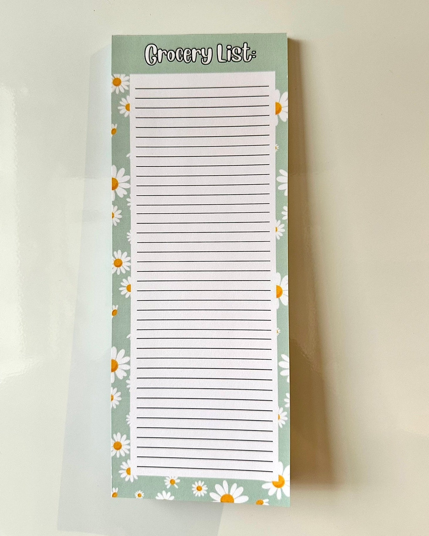 Magnetic Grocery List Notepad | Fridge Notepad