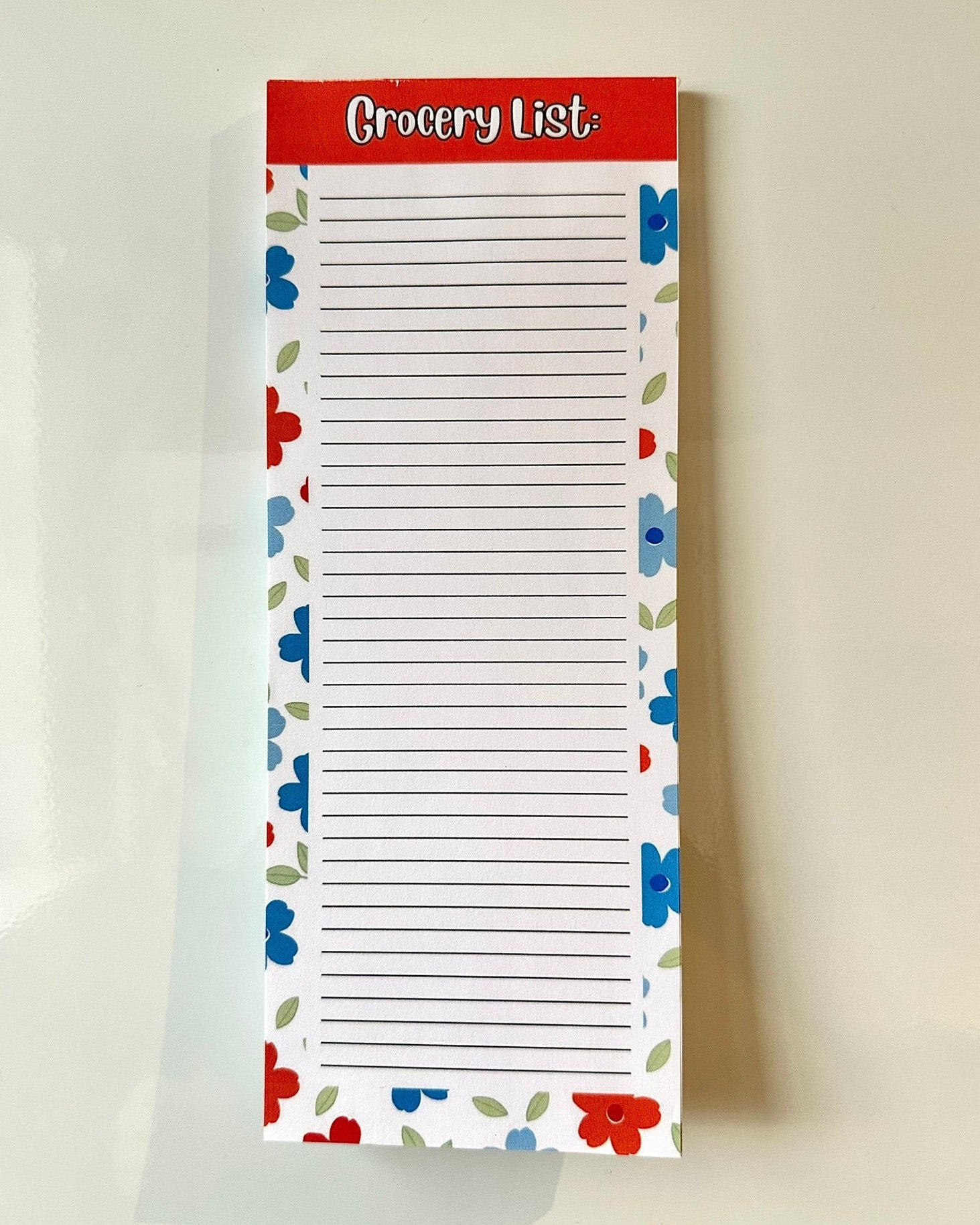 Magnetic Grocery List Notepad | Fridge Notepad