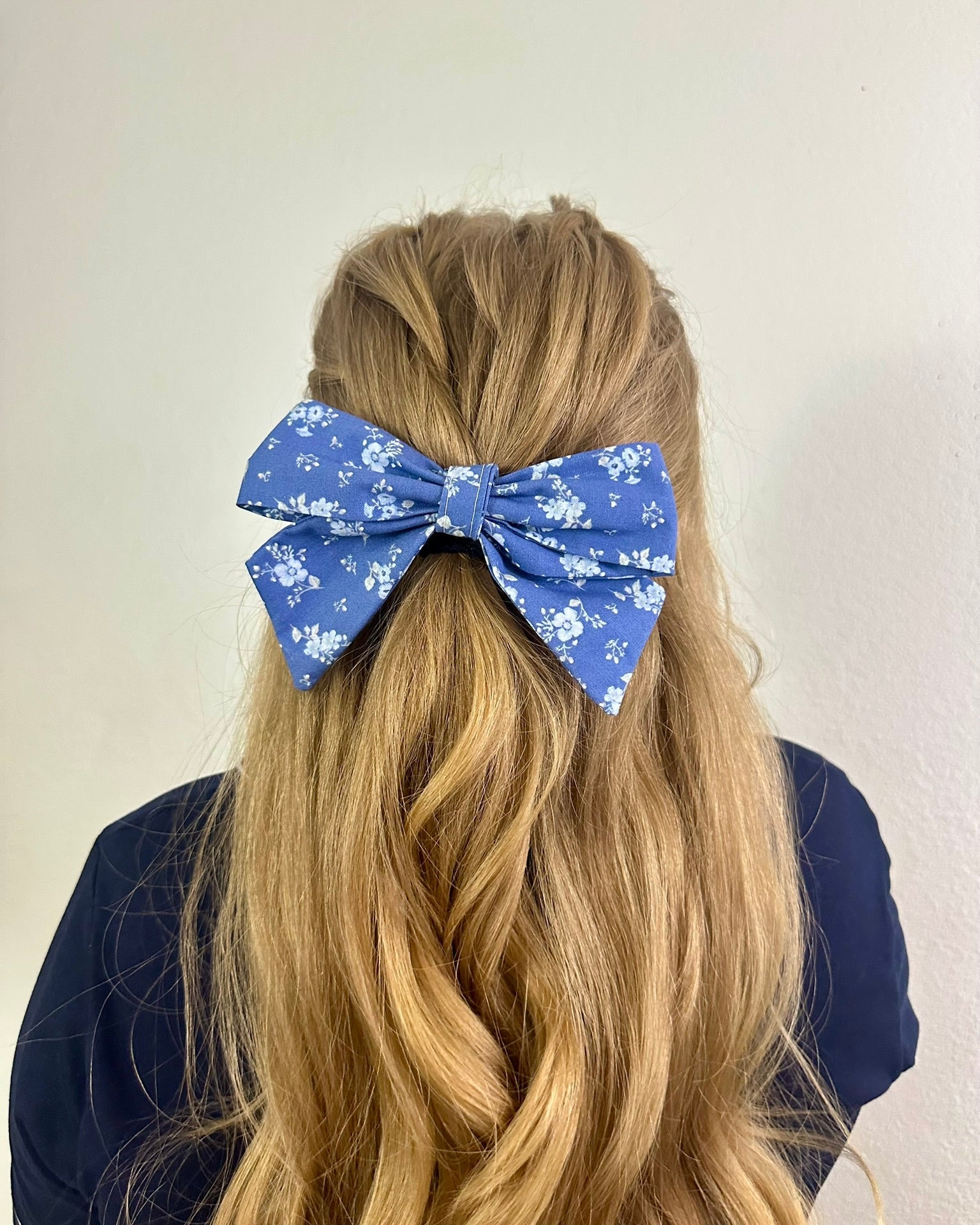 Fabric Hair Bows- French Barrette