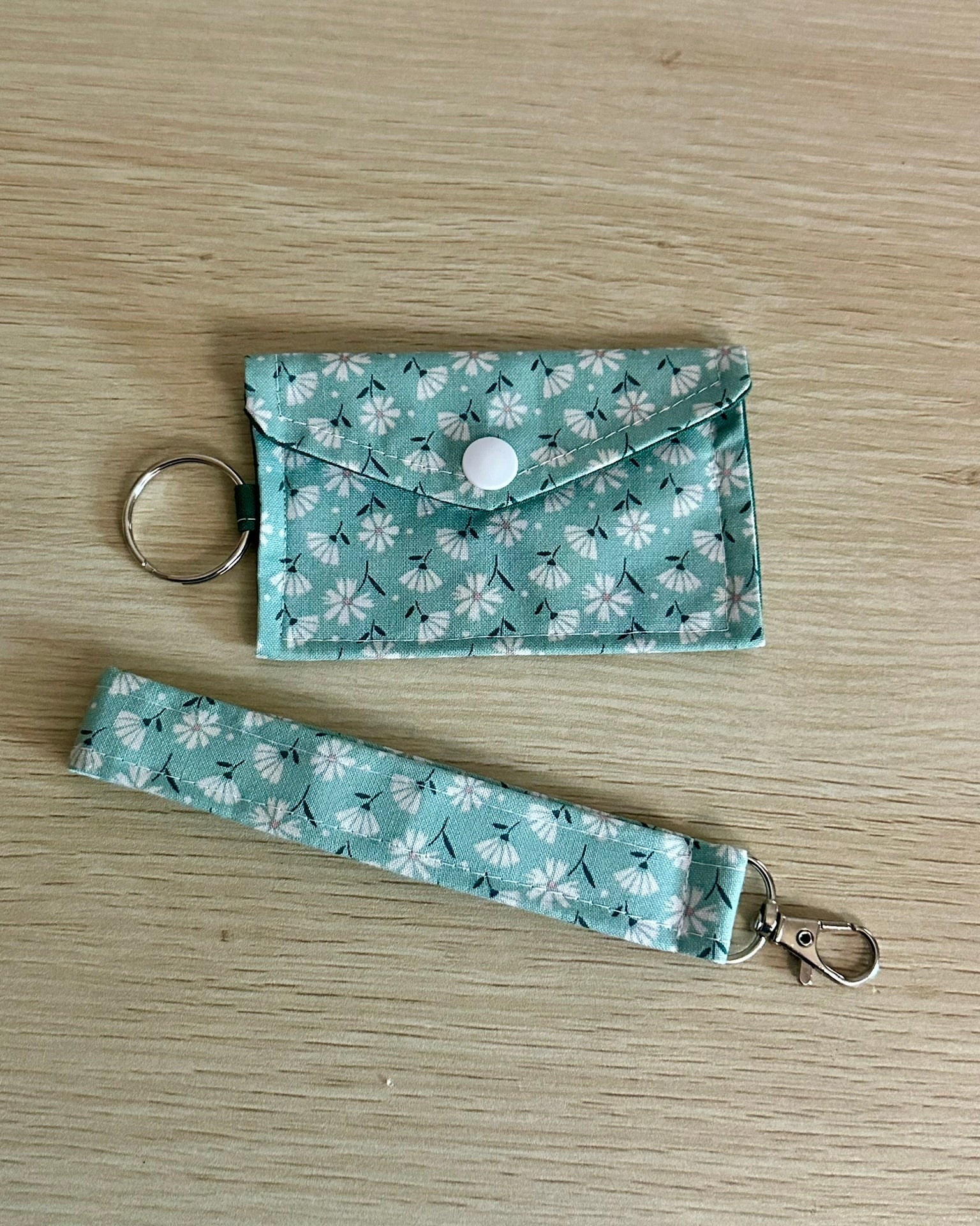 Fabric Keychain Wristlet Set - Handmade Key Fob Holder Accessories