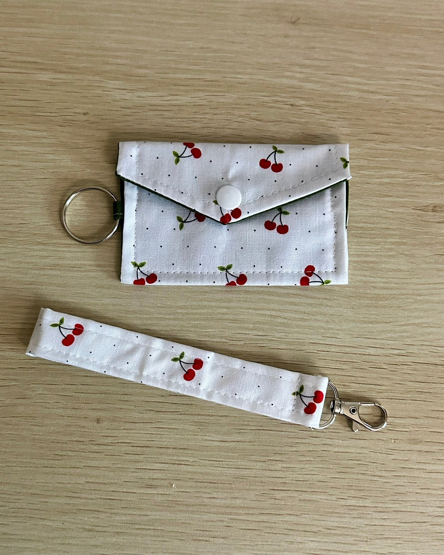 Fabric Keychain Wristlet Set - Handmade Key Fob Holder Accessories