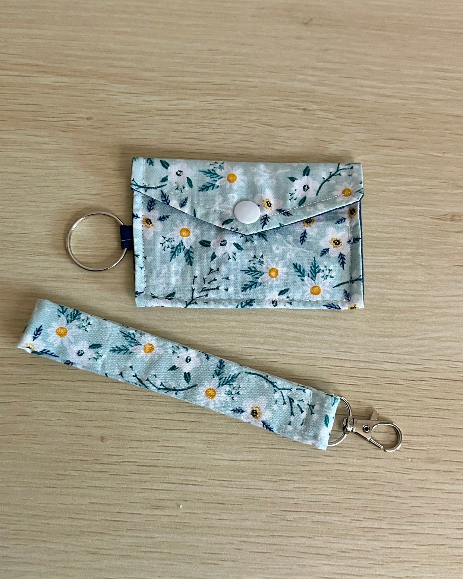 Fabric Keychain Wristlet Set - Handmade Key Fob Holder Accessories