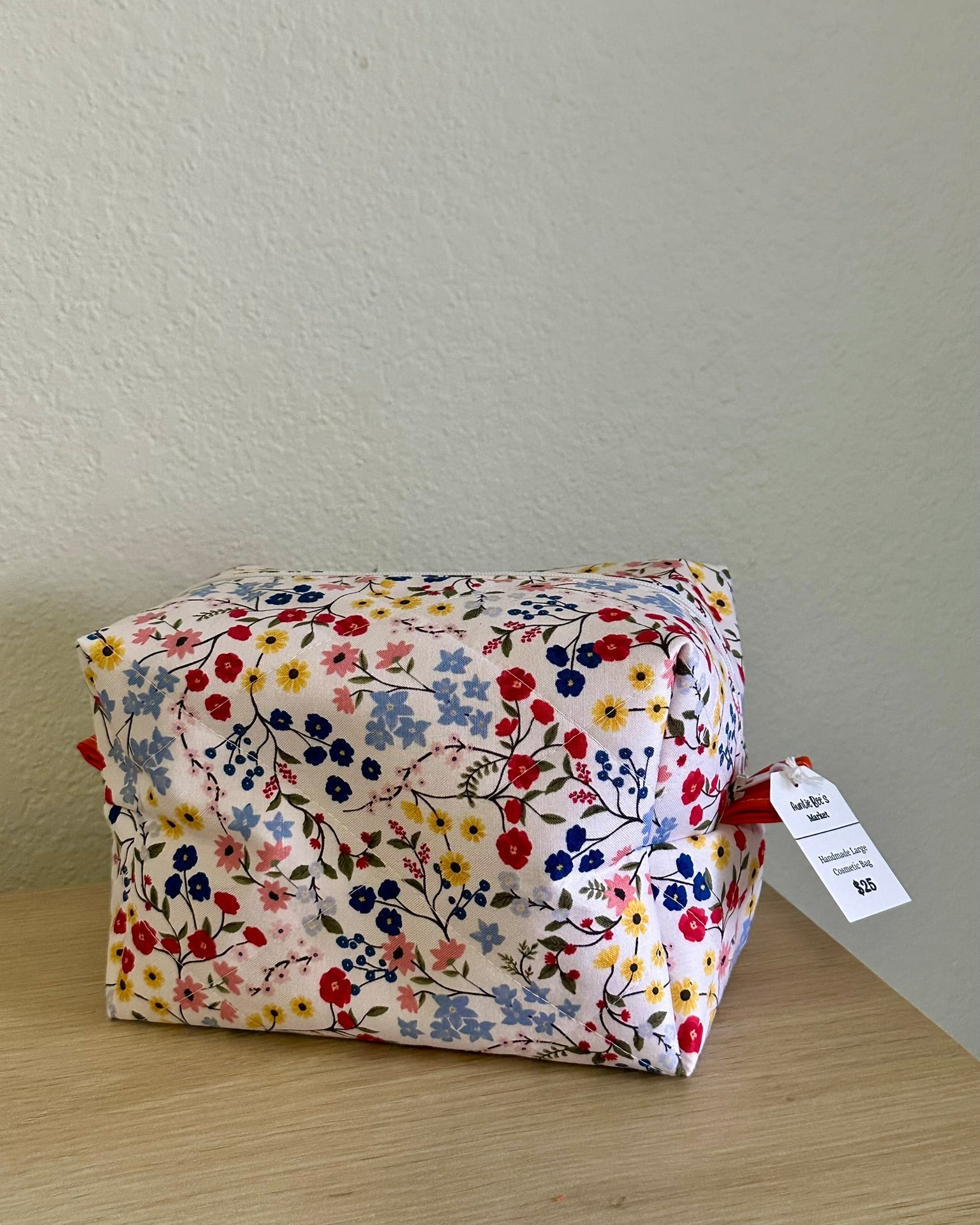 Quilted Rectangular Pouch- Wild Flower Meadow