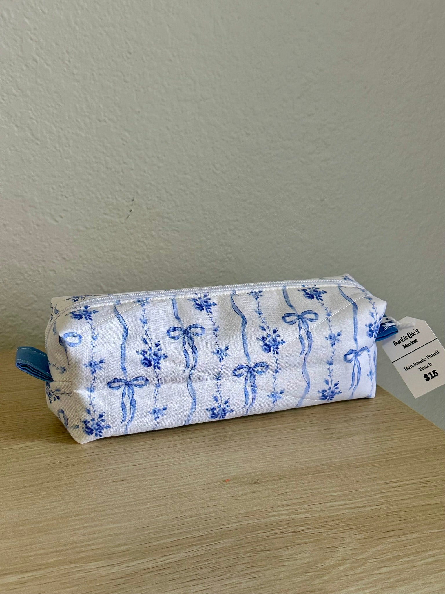 Quilted Pencil Pouch | Makeup Travel Pouch