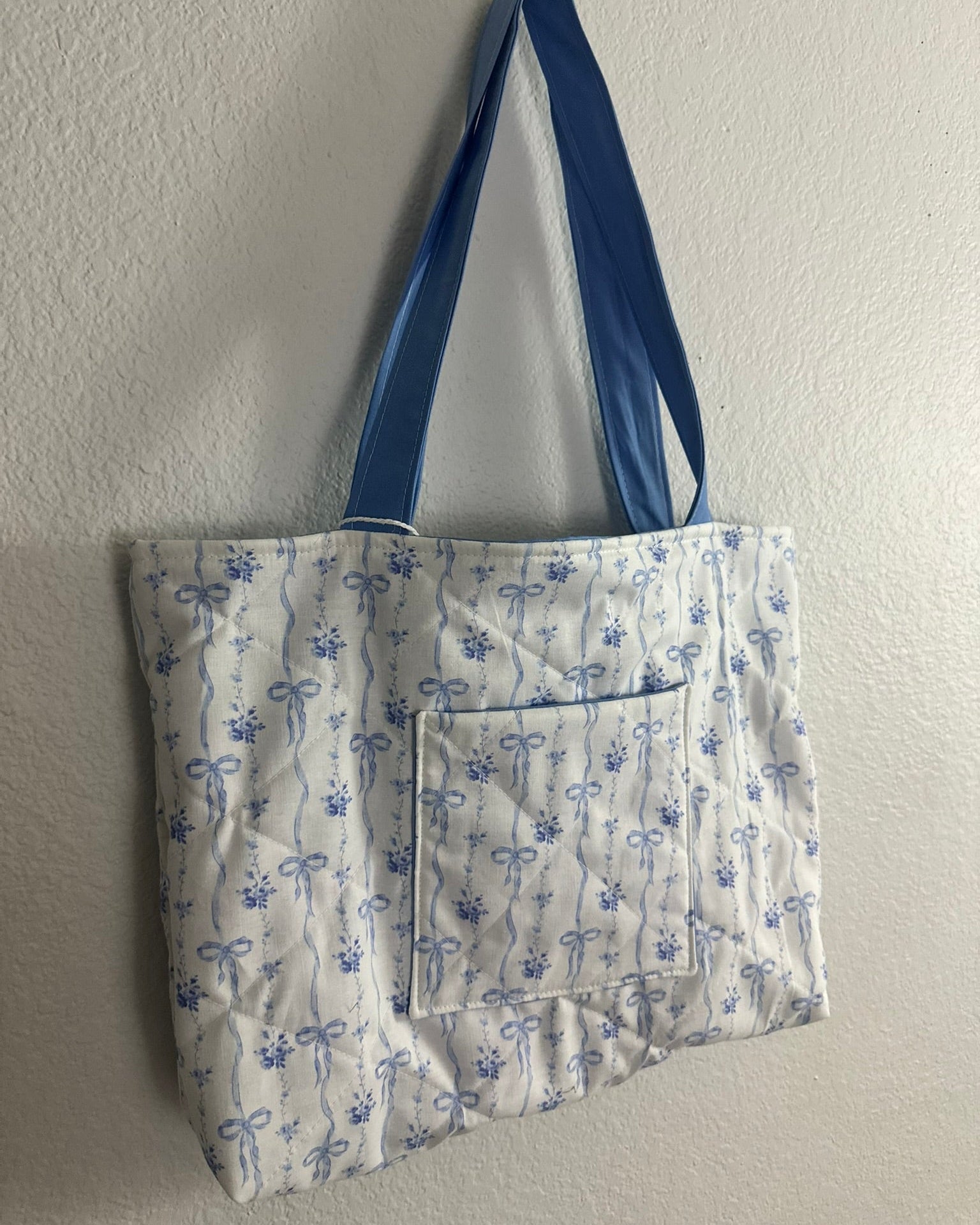 Quilted Tote Bag Handmade | Cottagecore Shoulder Bag | Everyday Carry