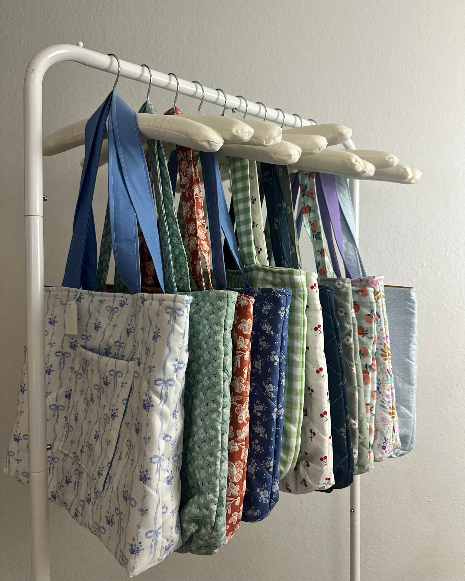 Quilted Tote Bag Handmade | Cottagecore Shoulder Bag | Everyday Carry