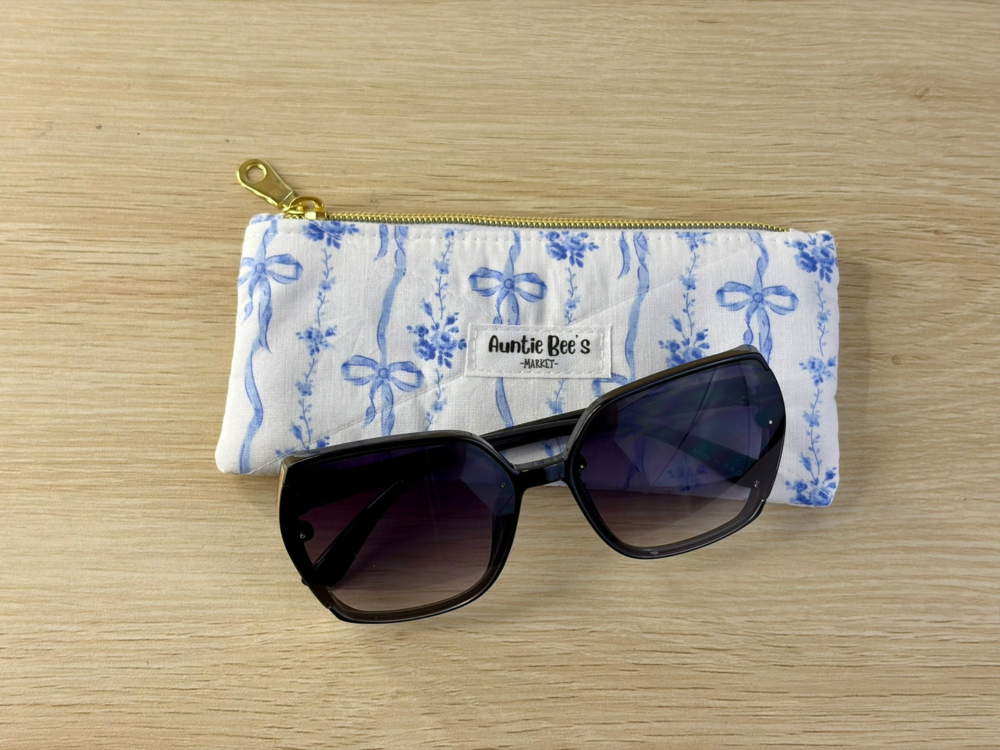 Quilted Sunglass Case with Microfiber Cloth